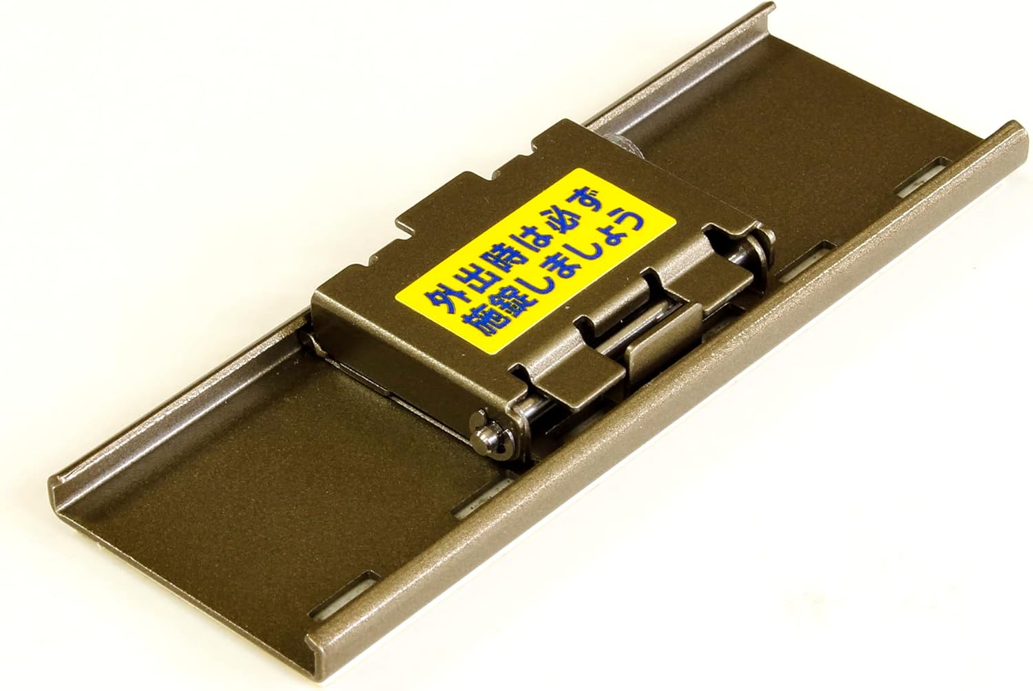 Waki Sangyo IB-157 Ventilation Window Lock, Auxiliary Lock for Sash Windows, Bronze, Width 3.8 x Height 1.3 x Depth 0.4 inches (96.5 x 33 x 10 mm), Just Stick on Window Glass