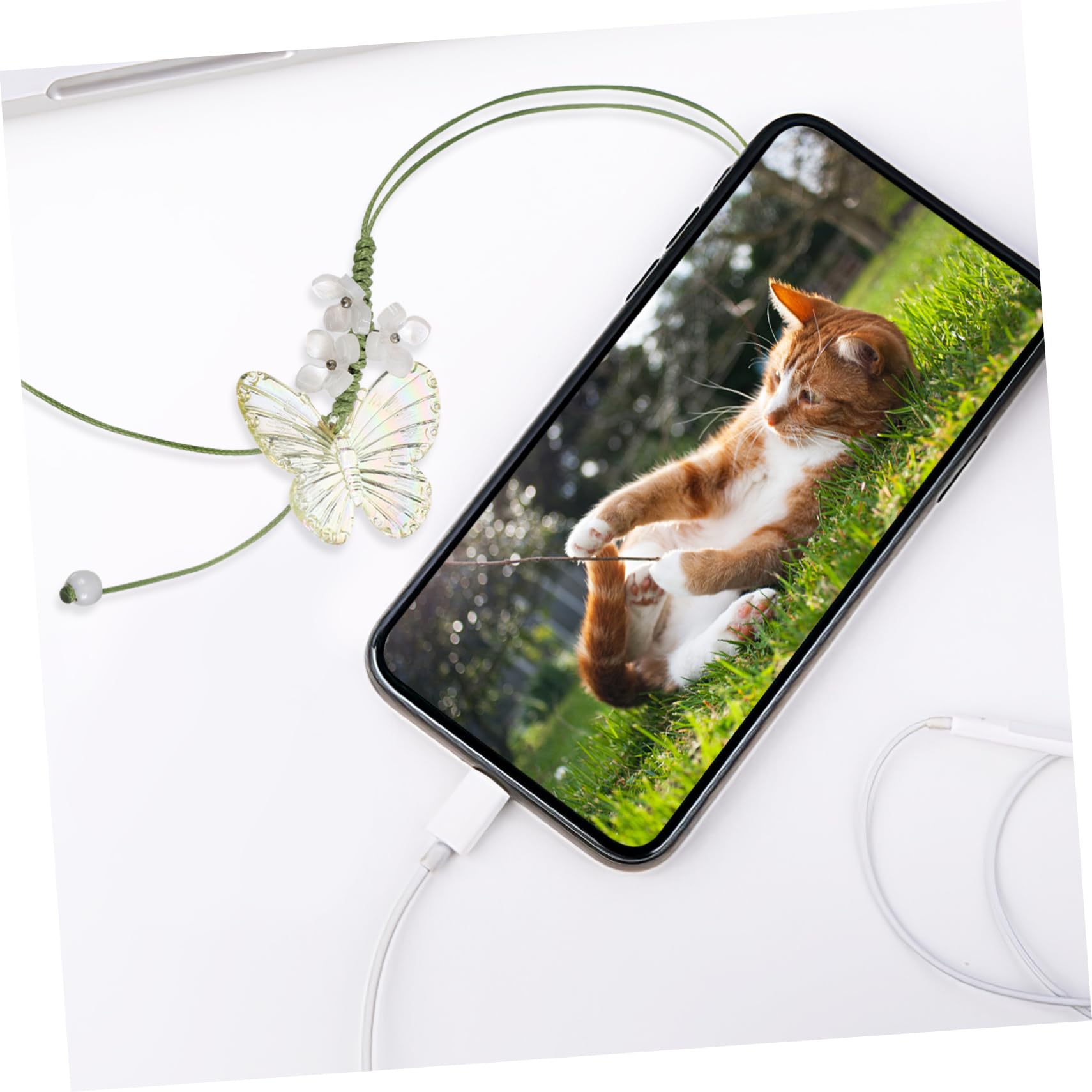 NUOBESTY Laccetto Per Telefono Con Pendente Cinturino Elegante Per Smartphone Accessorio Multifunzionale Per Telefono Fotocamera E Chiavi Materiale Facile Usare