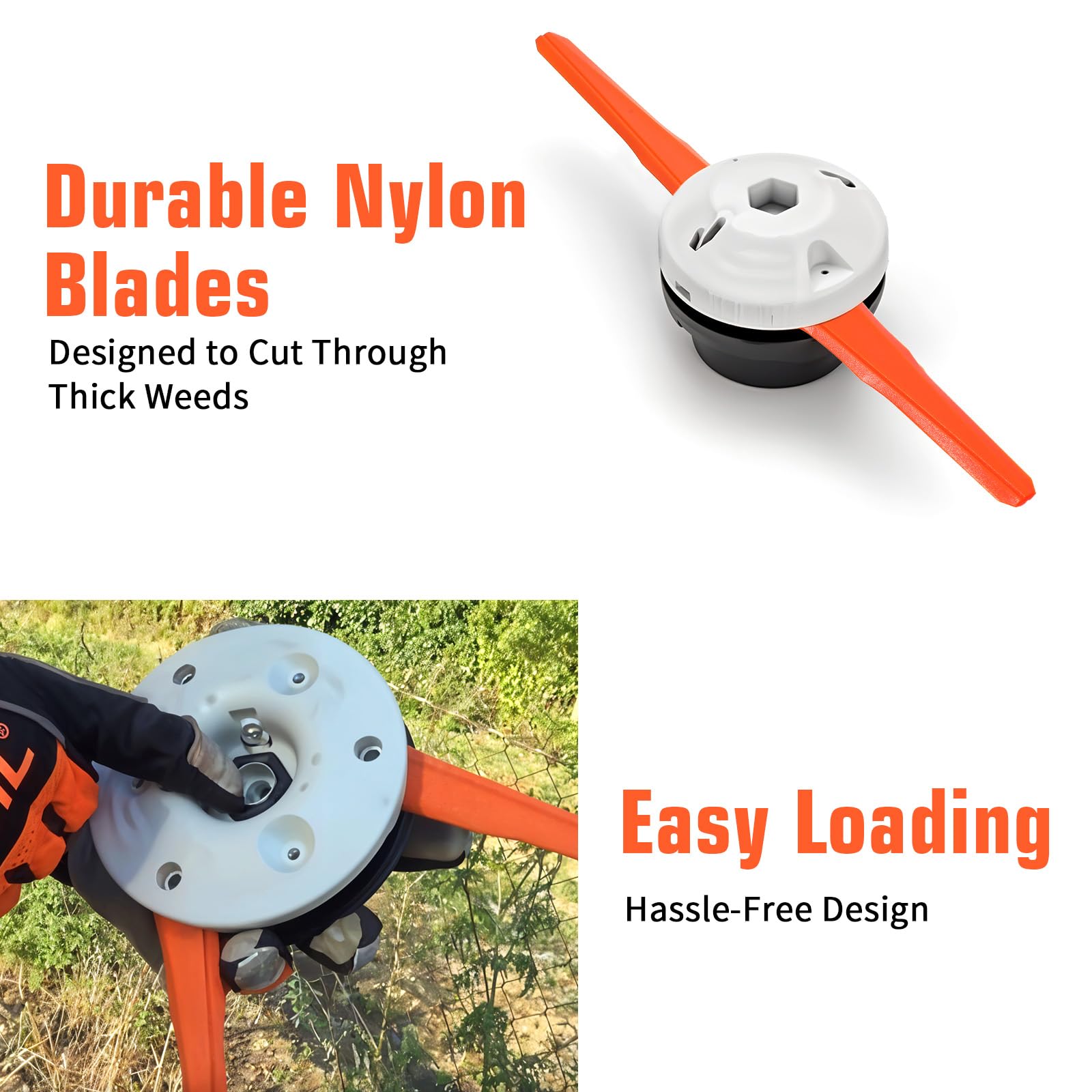 24 cuchillas de repuesto de plástico para cabezal de recortadora Stihl Polycut 6-2, 6-3, 7-3, 28-2, 48-2, 27-3, 47-3, compatible con 4002 007 1000