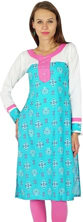 Indian Women Bollywood Kurta Ethnic Designer Kurti Cotton Tunic Dress