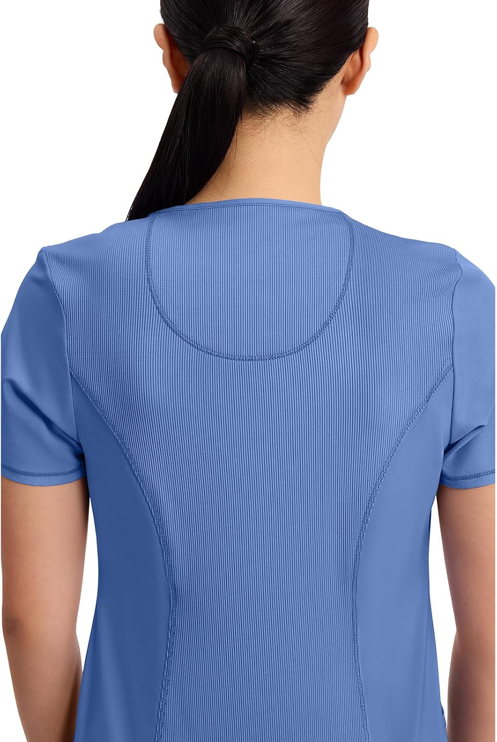 Cherokee Infinity Womens Round Neck Scrub Top with 3 Pockets image 4