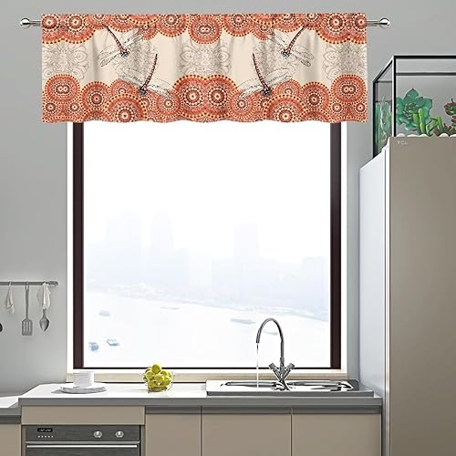 Miniatura 47 de DISNIMO Van Gogh - Cenefas de noche estrellada para ventanas, cenefa de cortina de cocina, 54 x 18 pulgadas, cortinas cortas azules para decoración