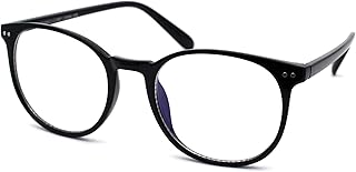 SA106 Round Keyhole Blue Light Blocking Computer Vision Protection Eye Glasses Black