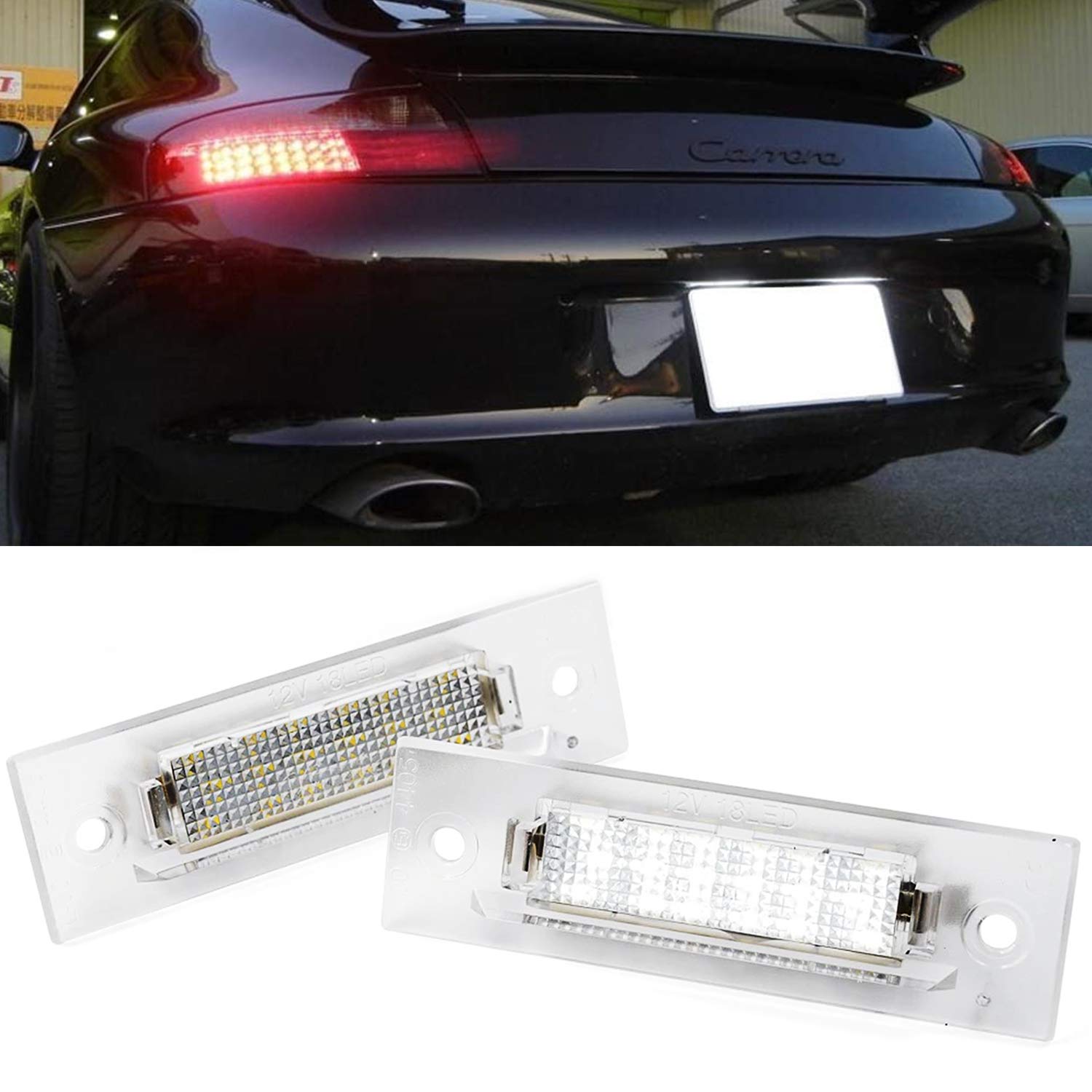 Porsche Logo License Plate LED License Plate Lights For Porsche 911 ...