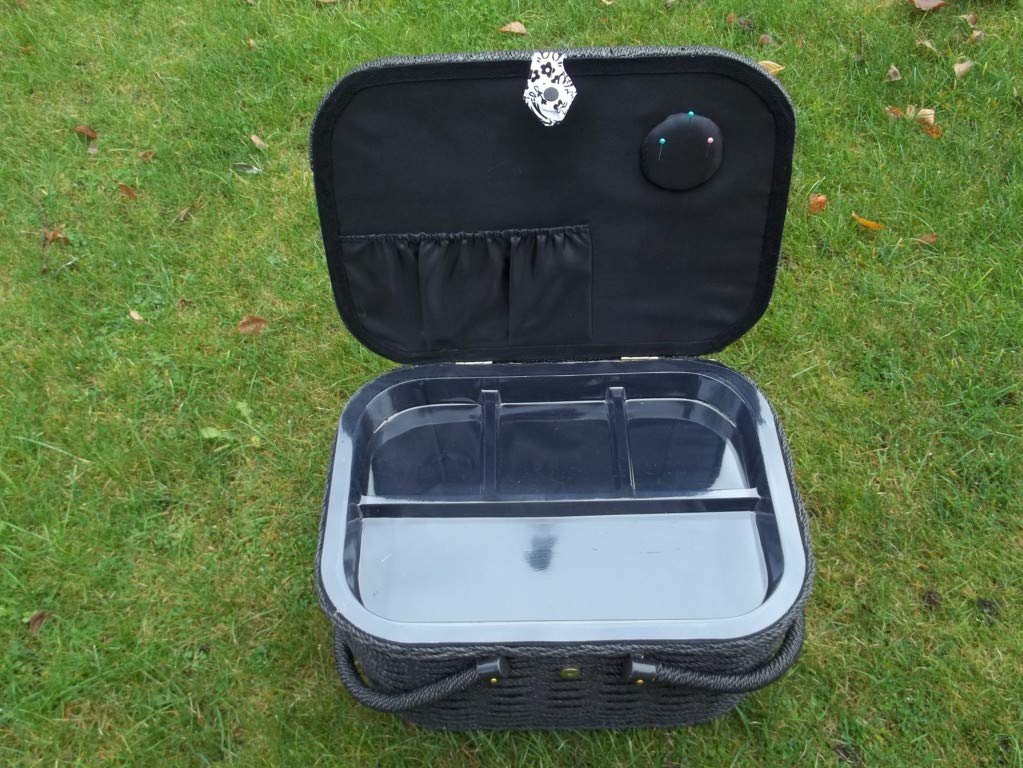 Nähkästchen mit Inhalt, großer Nähkorb, Handarbeitskorb, große Ausführung incl. Nähset