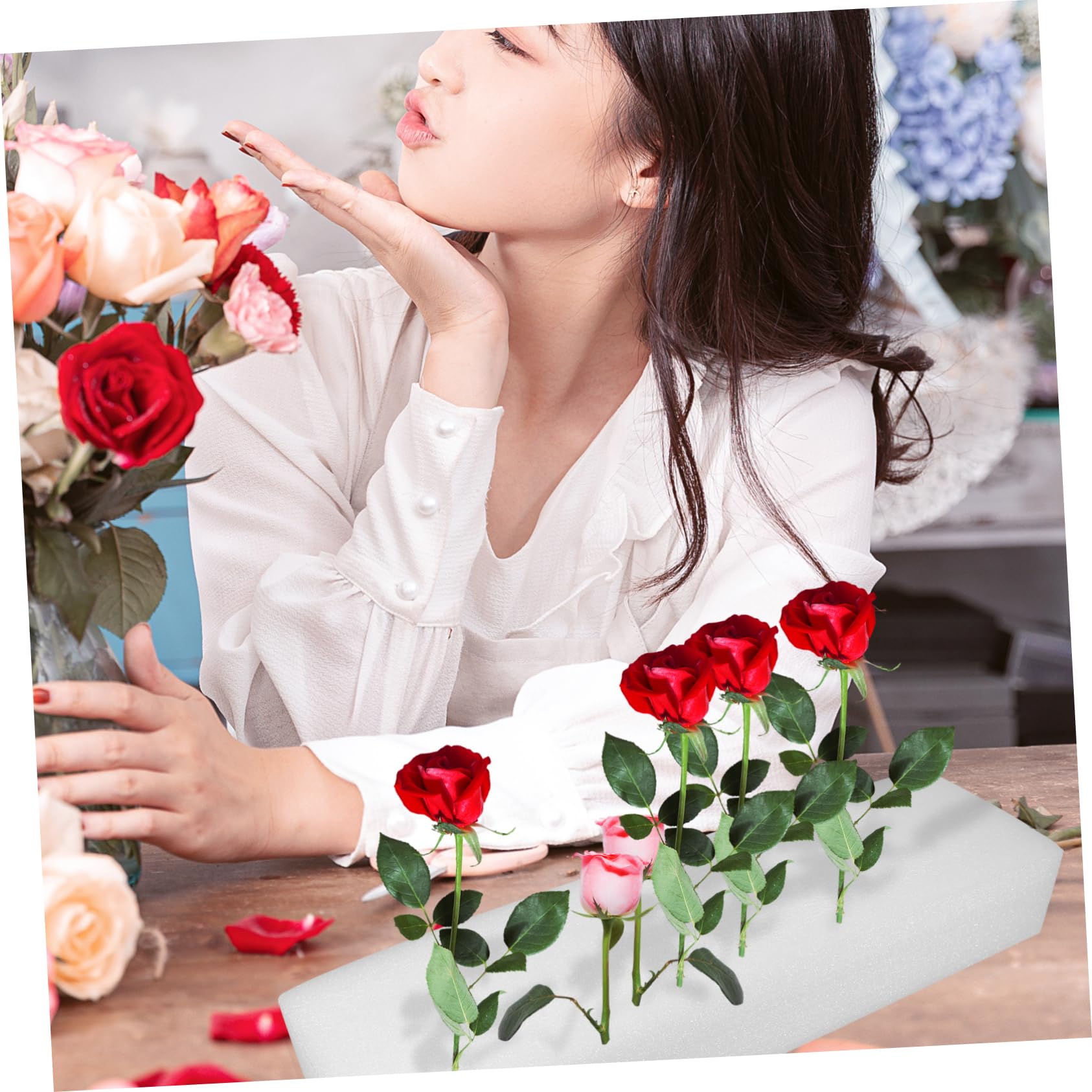 GALPADA DIY Floral Foam Block Base Express Foam Board for Flower Mud Safe Easy Flower Arrangement