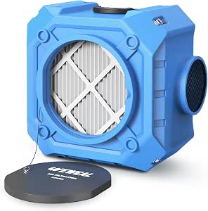 550 CFM Stackable Negative Air Scrubber with 3-Stage HEPA and Carbon Filtration