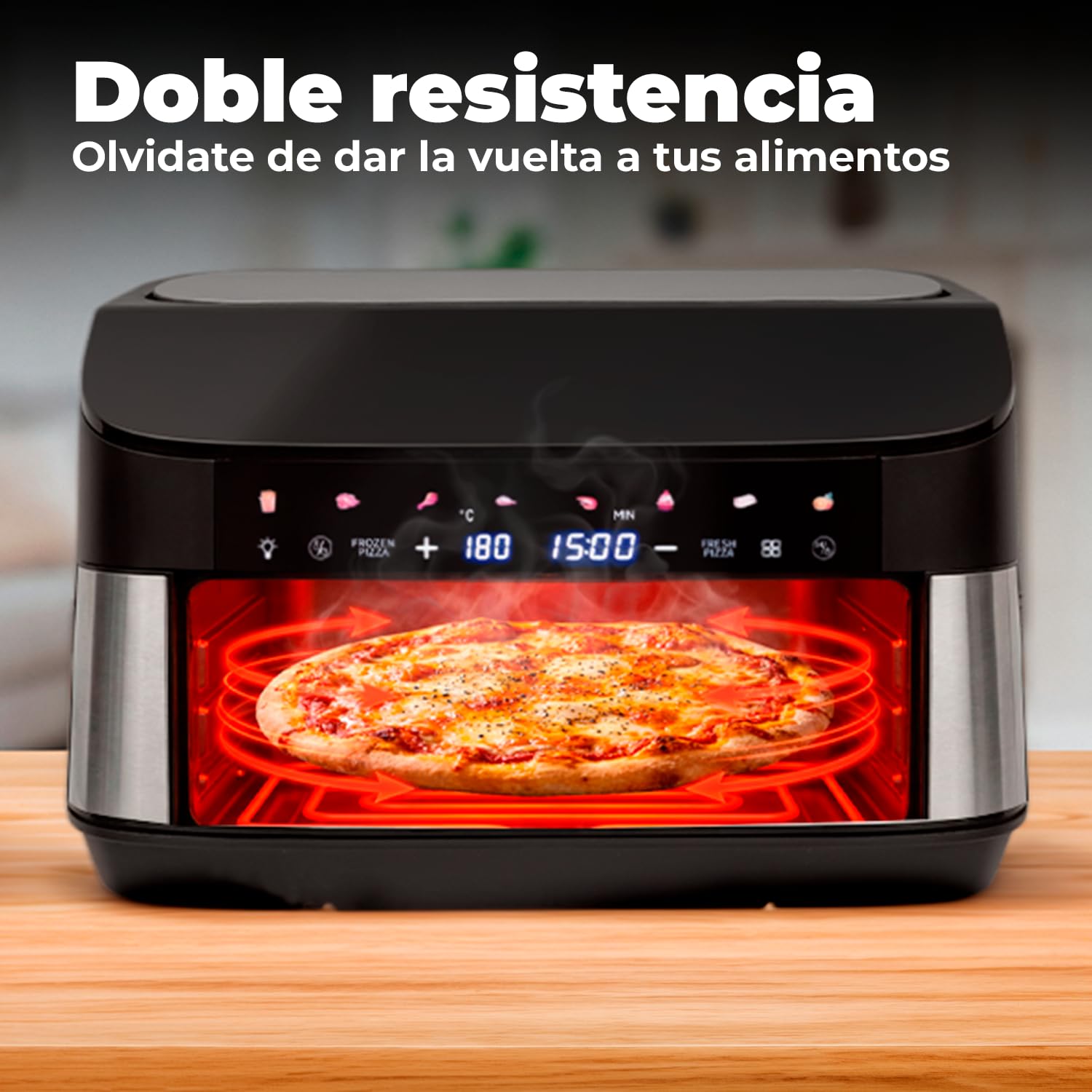 FAGOR Naturfry SmartCrust podwójna rezystancja frytkownica powietrzna, moc 2200 W, pojemność 7 l, ekran dotykowy LED, 10 wstępnie ustawionych menu, regulacja temperatury 40-230 stopni Celsjusza