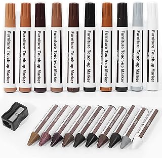 Furniture Repair Kit Wood Markers - 21pcs Wood Furniture Markers Touch Up, Wood Repair Kit, Furniture Repair Kit, Wood Markers for Scratches, Wood Pen, Wood Scratch Repair, Wood Markers Furniture