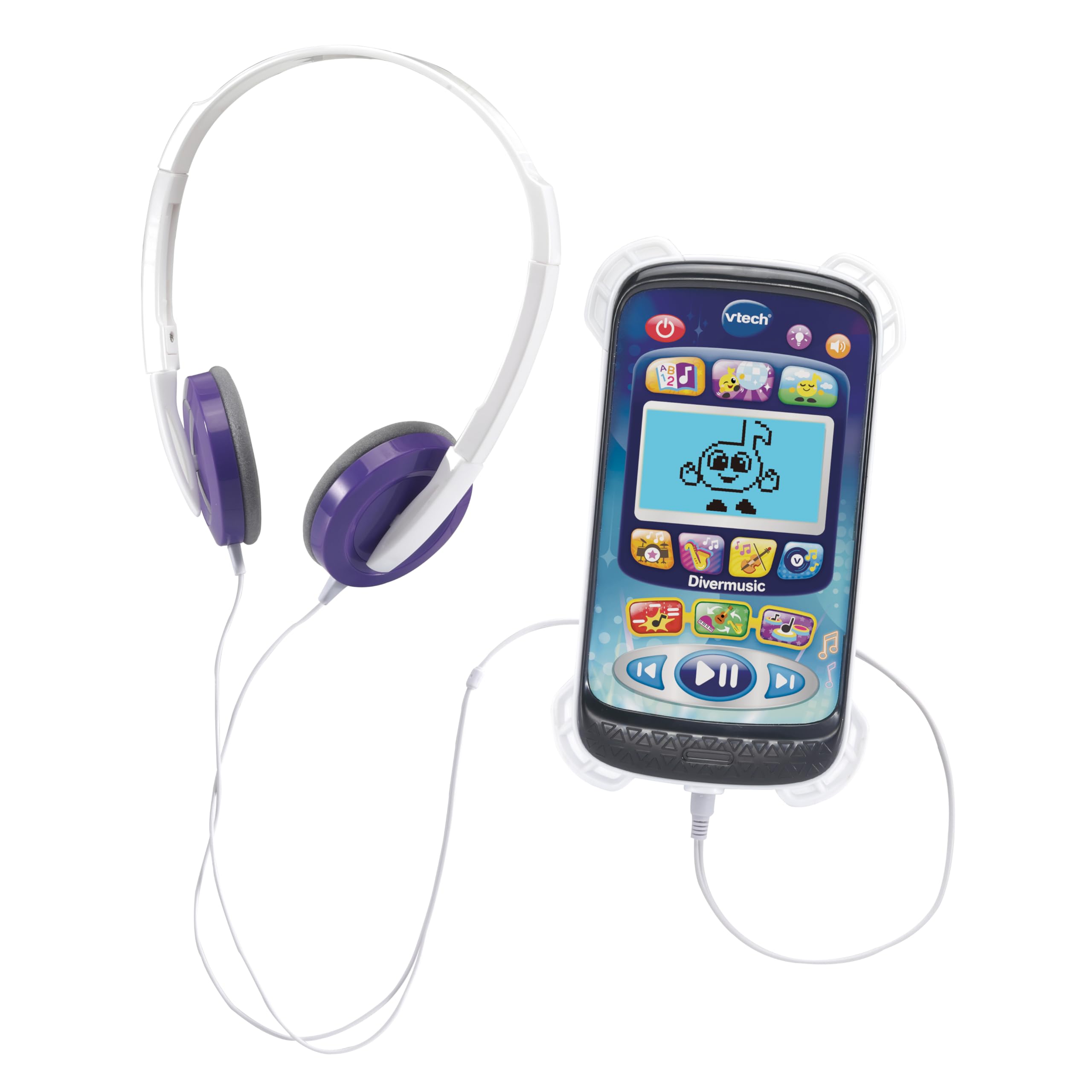 VTech - Música y Juegos para Preescolar Divermusic, Reproductor Musical Interactivo para Escuchar, Cantar y Bailar Musicales, Versión ESP