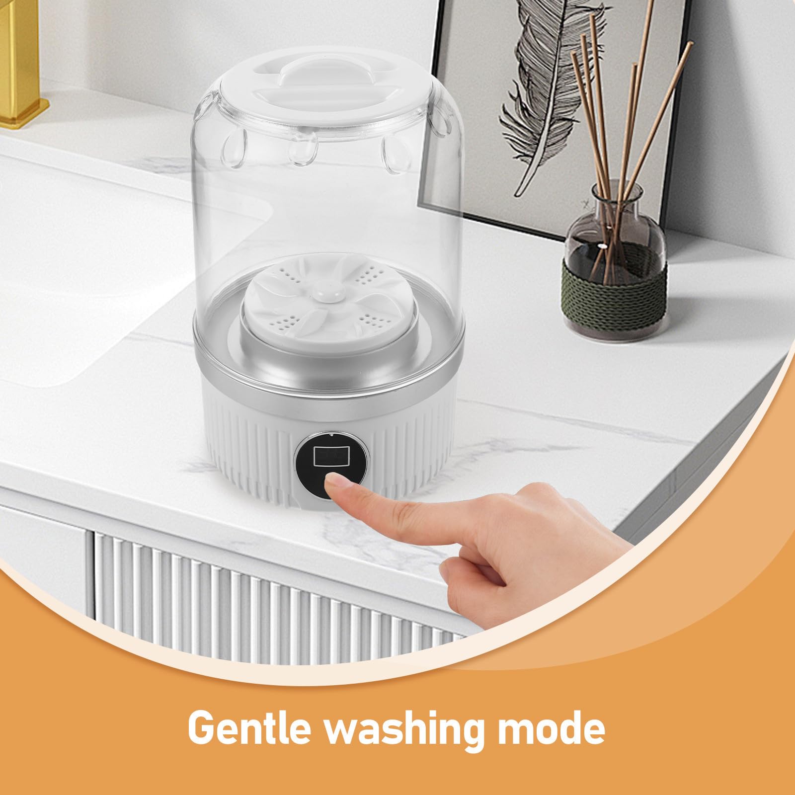 DOITOOL Mini lavadora portátil: lavadora recargable para calcetines, ropa interior y prendas delicadas - Lavadora eléctrica pequeña y compacta