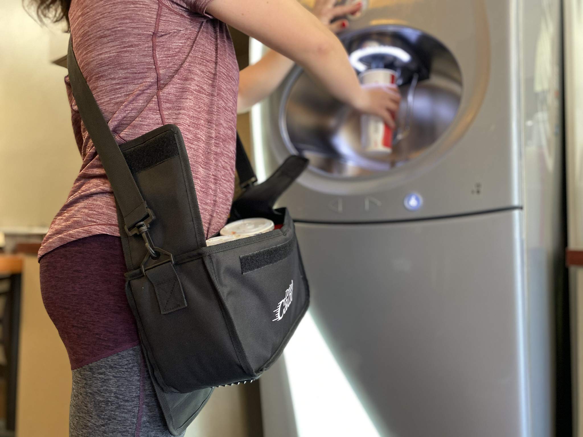 Buy Drink Caddy Insulated Portable Drink Carrier Reusable Coffee Cup Holder with Shoulder