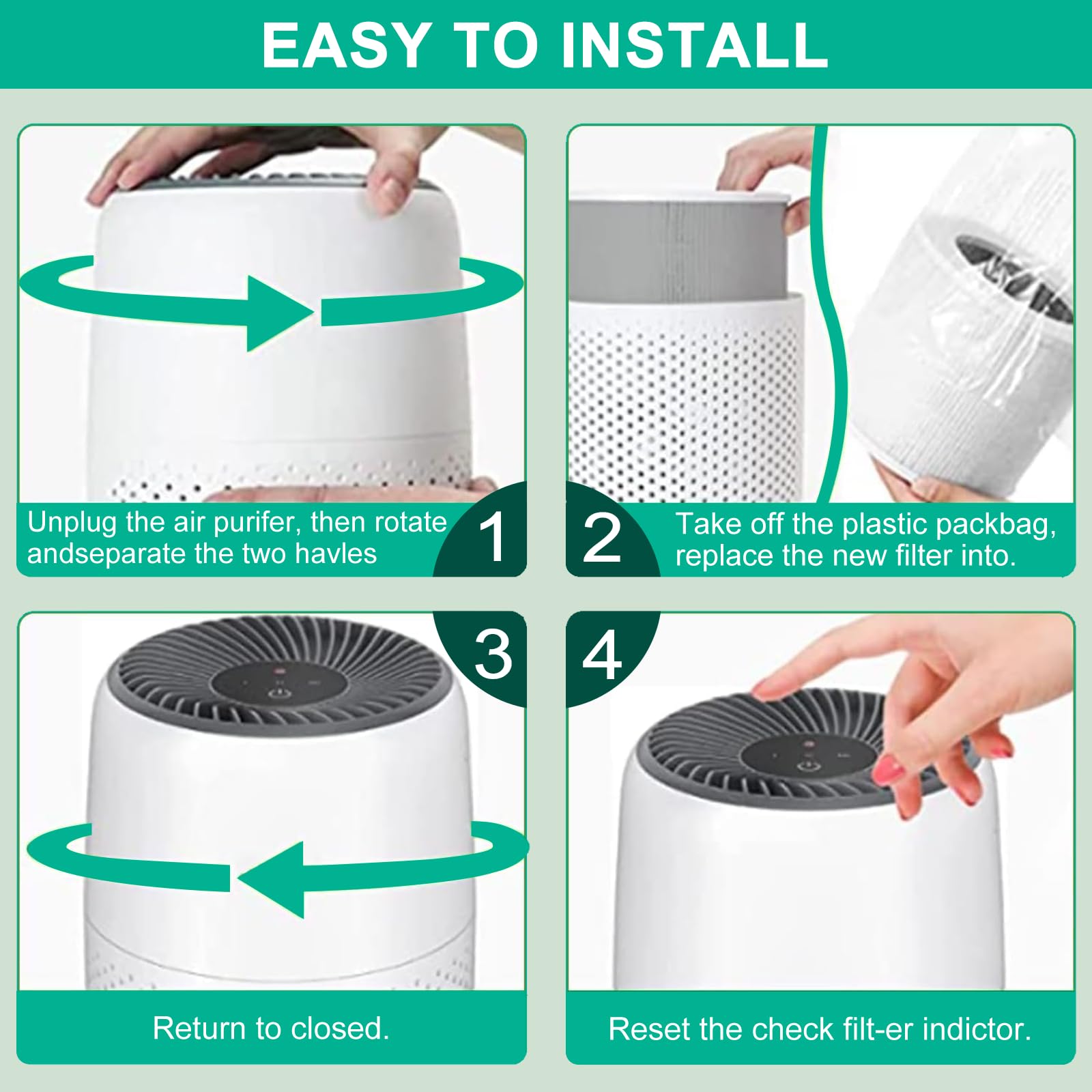 2 Pack Core Mini Replacement Filter Compatible with LEVOIT Core Mini Air Purifier - Image 4