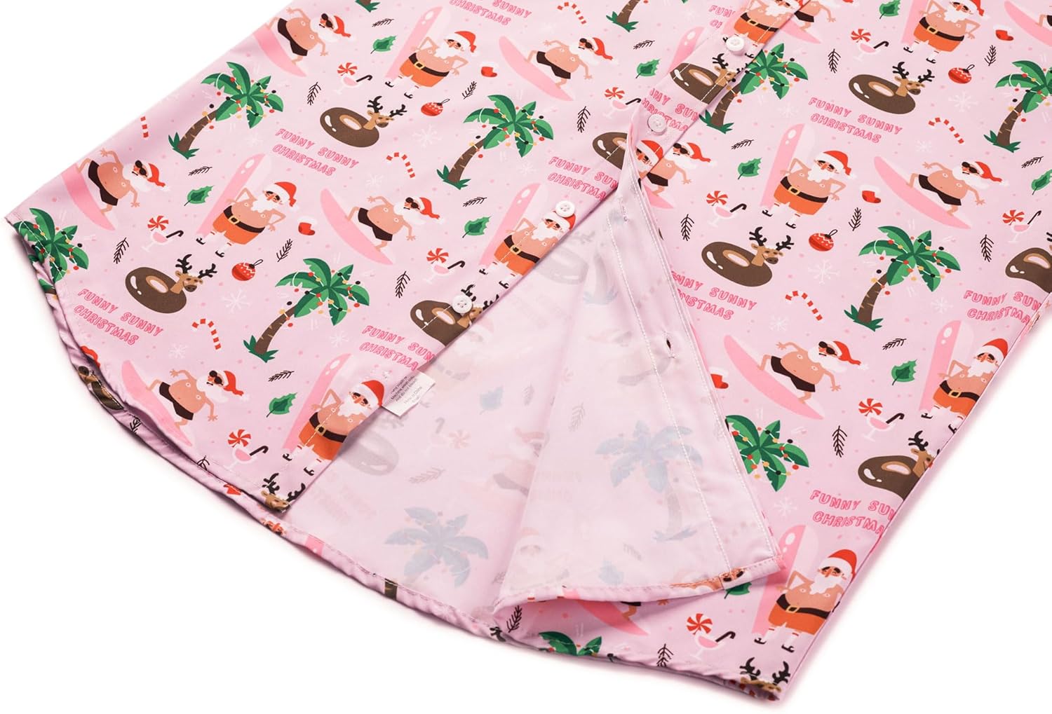 Christmas Hawaiian Button Down Shirt for Men Xmas Santa Printed Casual Beach Short Sleeve Shirts - Image 6