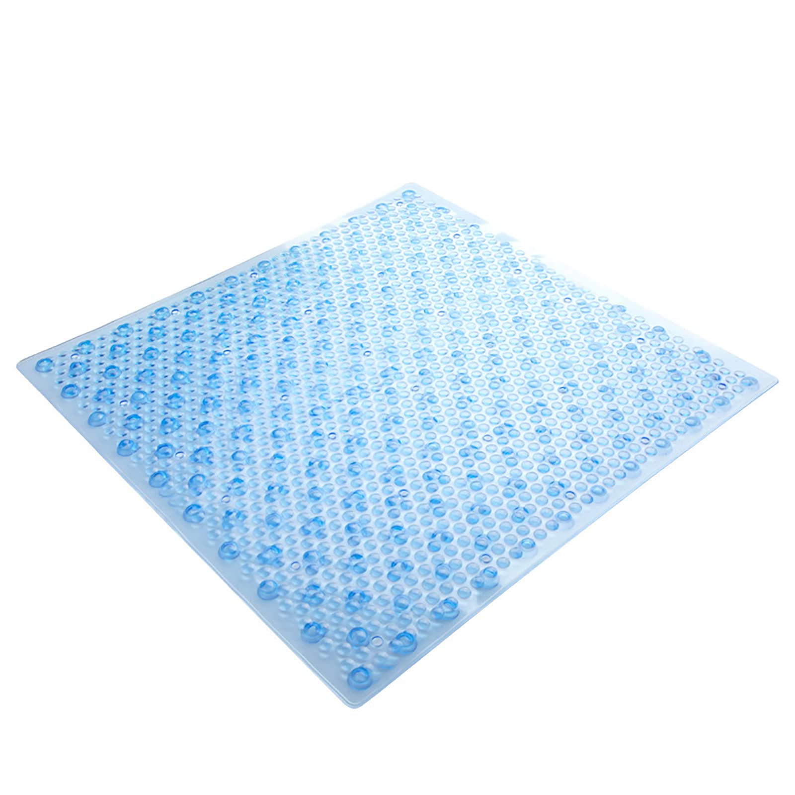 Tapis de bain antidérapant bleu 52x52 cm lavable en machine pour douche