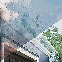Vista 6 de Toldo para puerta delantera, protección contra rayos UV, lluvia, nieve, luz solar, toldo invisible para ventana de puerta, cubierta de policarbonato