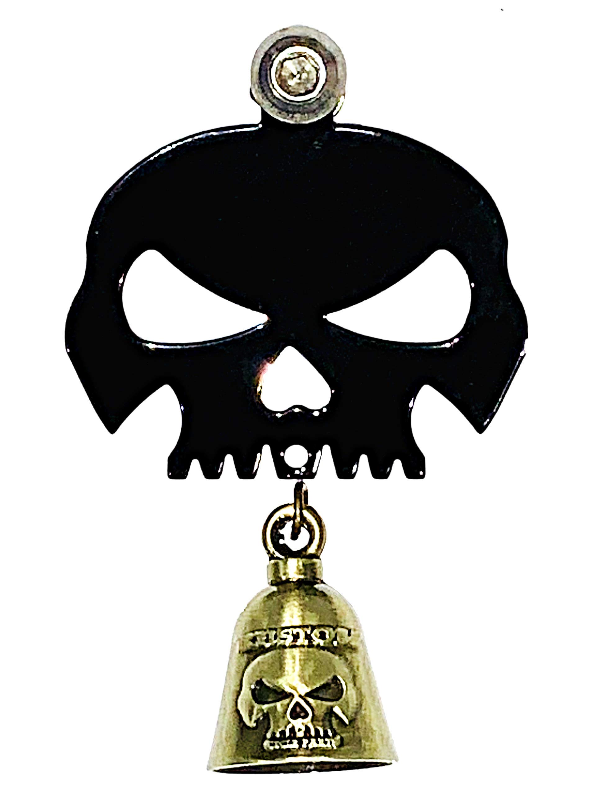 Buy Kustom Cycle Parts Universal Gloss Black Skull Bell Hanger With