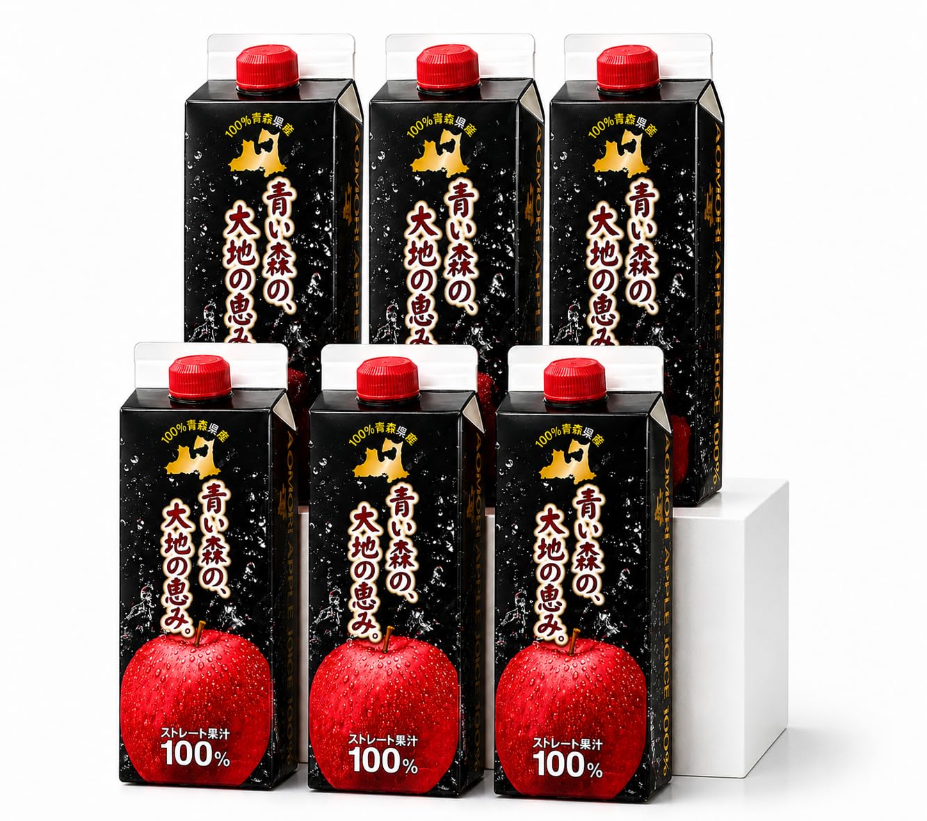 青森県産りんごジュース【ストレート果汁100%】㉝㉞1L×6本入　2箱 Amazon.co.jp: りんごジュース 1L 6本 100% ストレート 青森県産 弘前