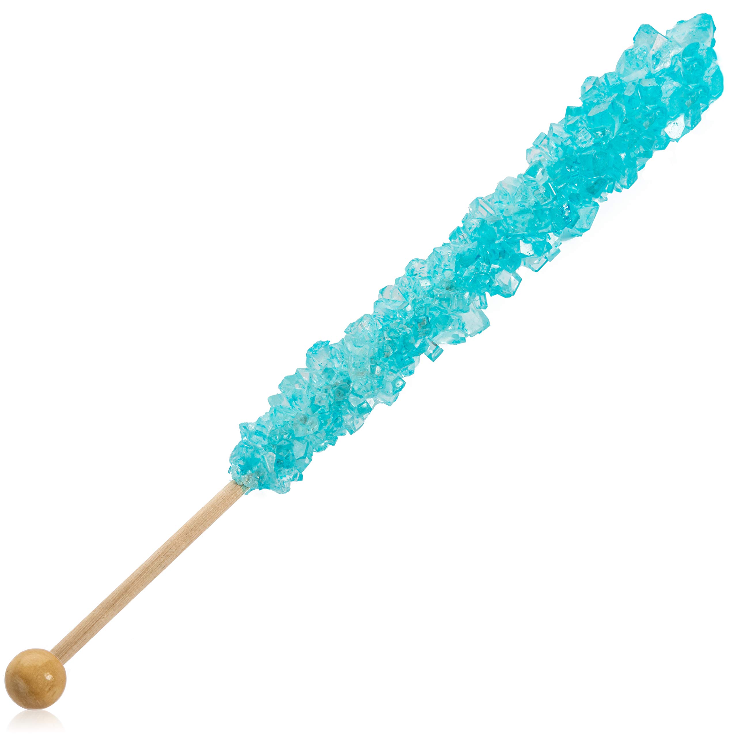 24 Rock Candy Sticks 12 Light Blue and 12 White Light Blue is Cotton Candy, White is