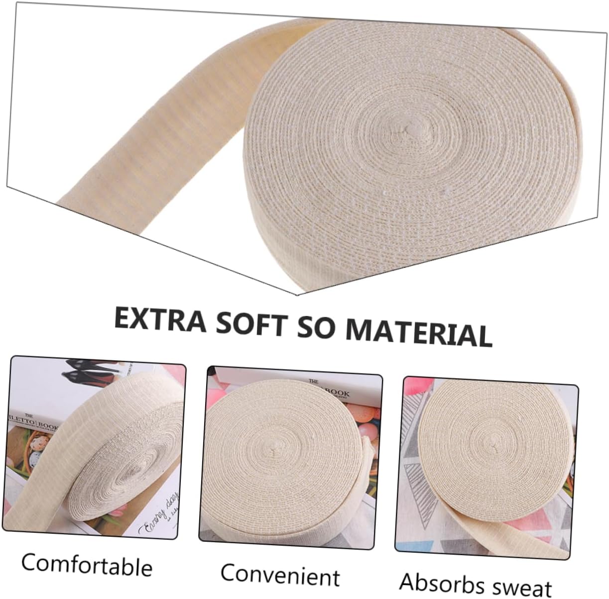 Didiseaon 2rolls Cotton Stockinette Tubular Bandages Pack Flexible and Reusable Elastic Bandage for Arm Leg and Joint Comfort for Dressing and Padding