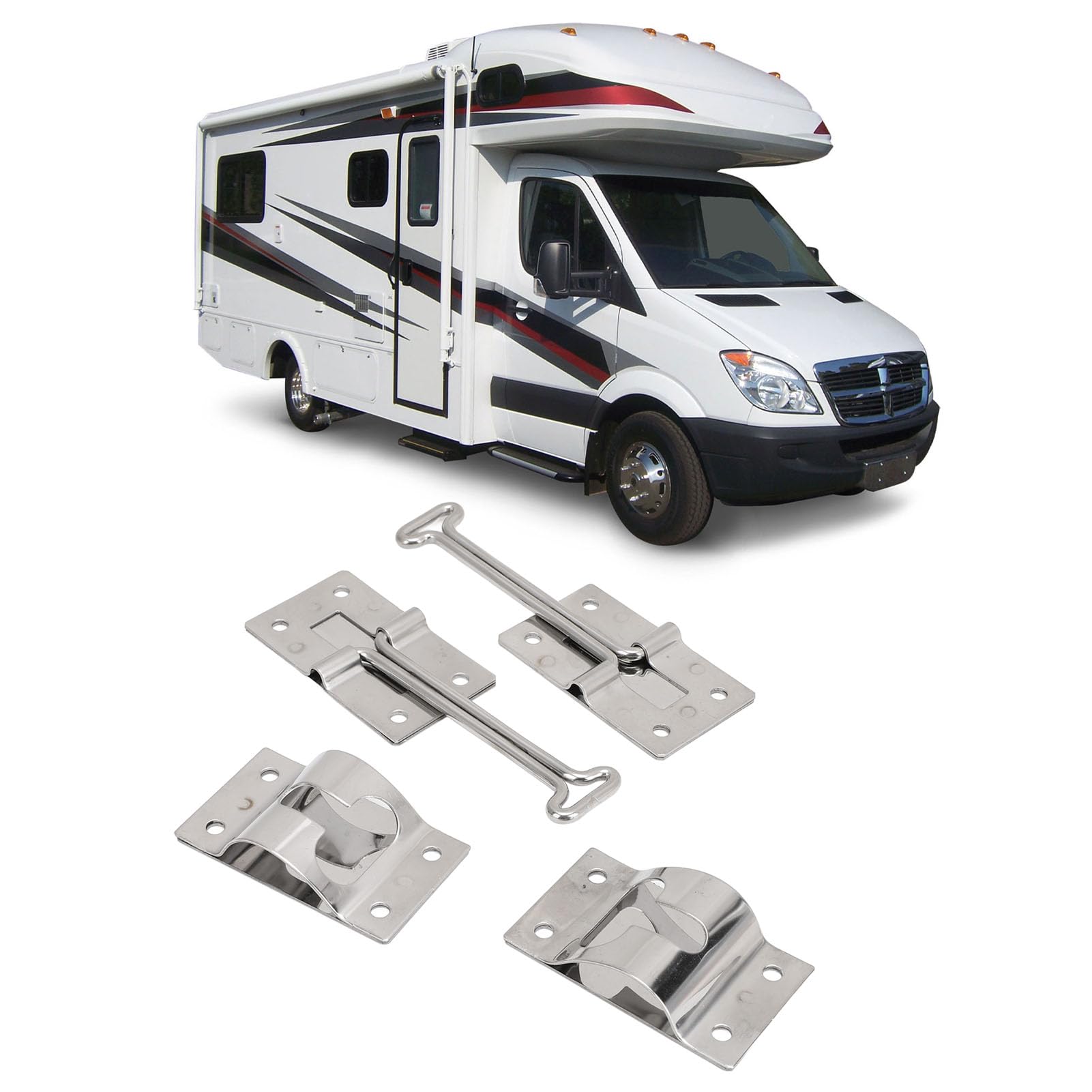 Gancio Per Porte Da Camper In Acciaio Inox 304 - Fermaporta Per Van E Camion - Foto 2