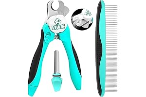 2-in-1 Dog Nail Trimmers with LED Light for Small Dogs