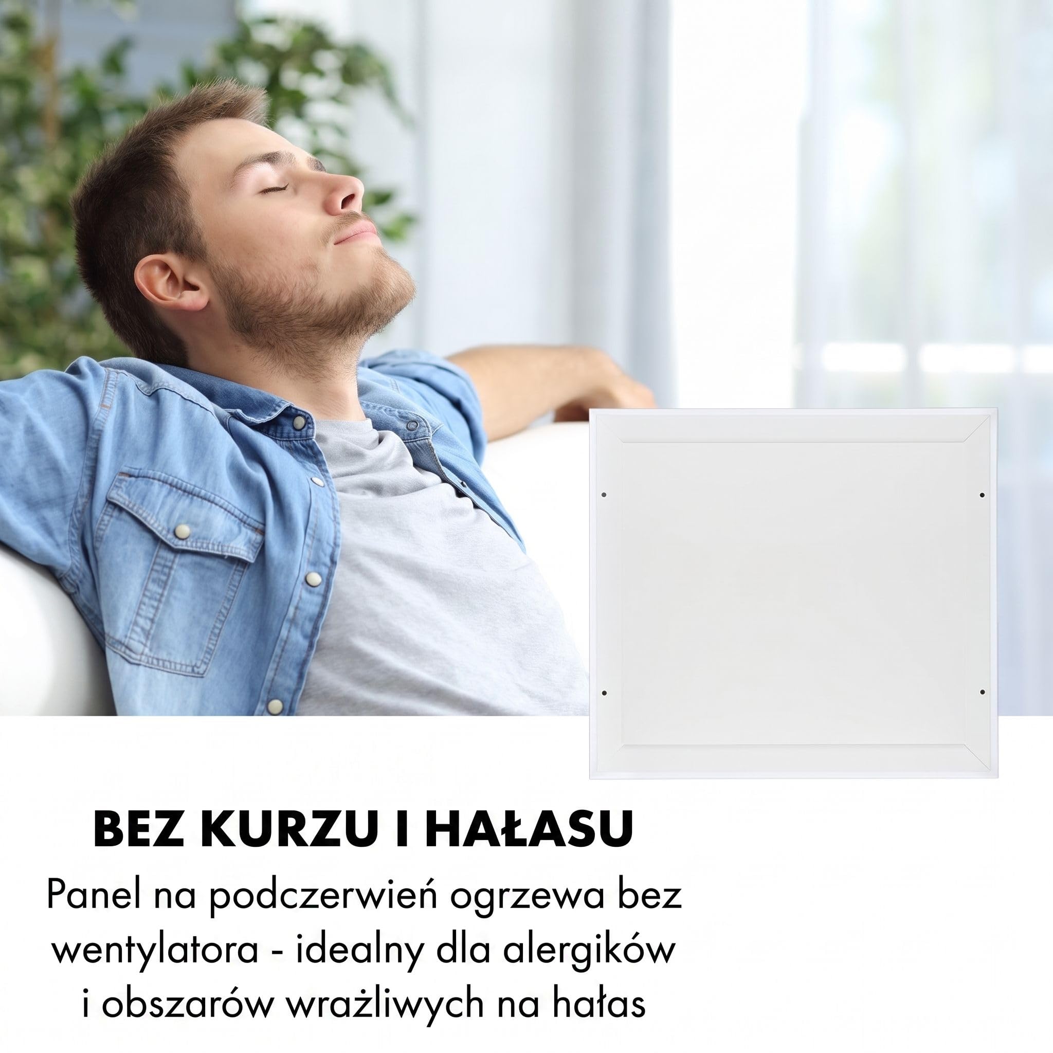 Klarstein Ogrzewanie na podczerwień, Ogrzewanie z termostatem, Grzejnik z wykrywaniem otwartego okna i pilotem, Bez CO2, do montażu sufitowego, IP52, 350 W