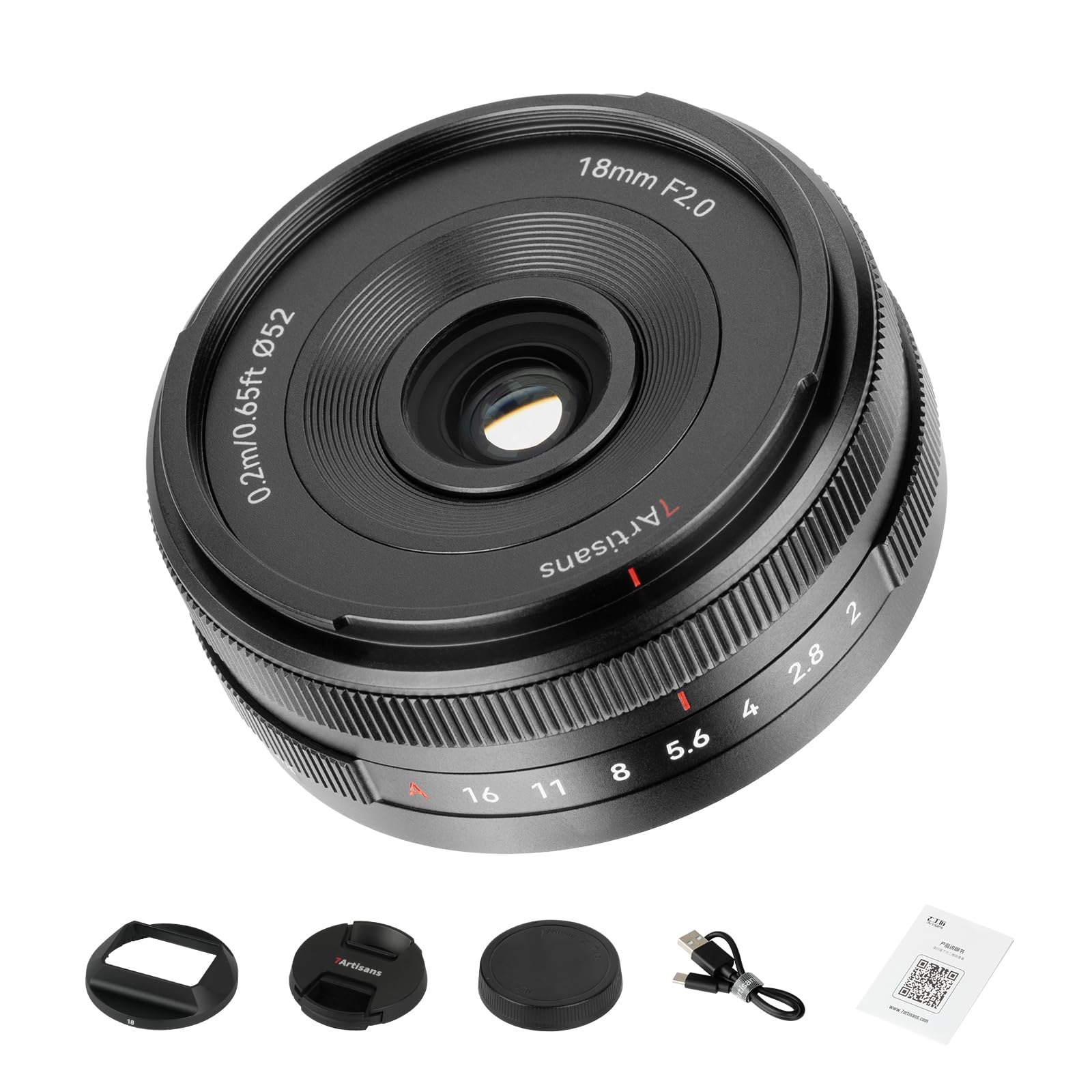 7artisans AF 18 mm F2 APS-C Lente gran angular para cámaras Sony E-Mount