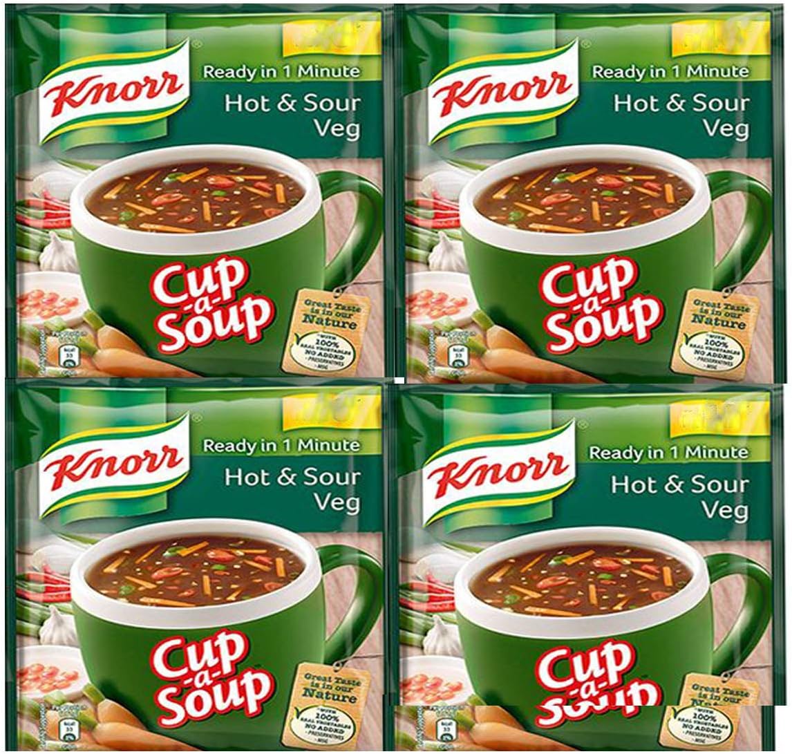 Knorr Cup A Soup Hot & Sour Veg 11 G (Pack Of 4) Amazon.co.uk Grocery