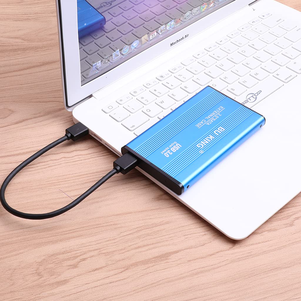 Mirco USB 3.0 Custodia per disco rigido Custodia esterna per disco rigido mobile 1T Custodia in lega di alluminio Scatola-blu