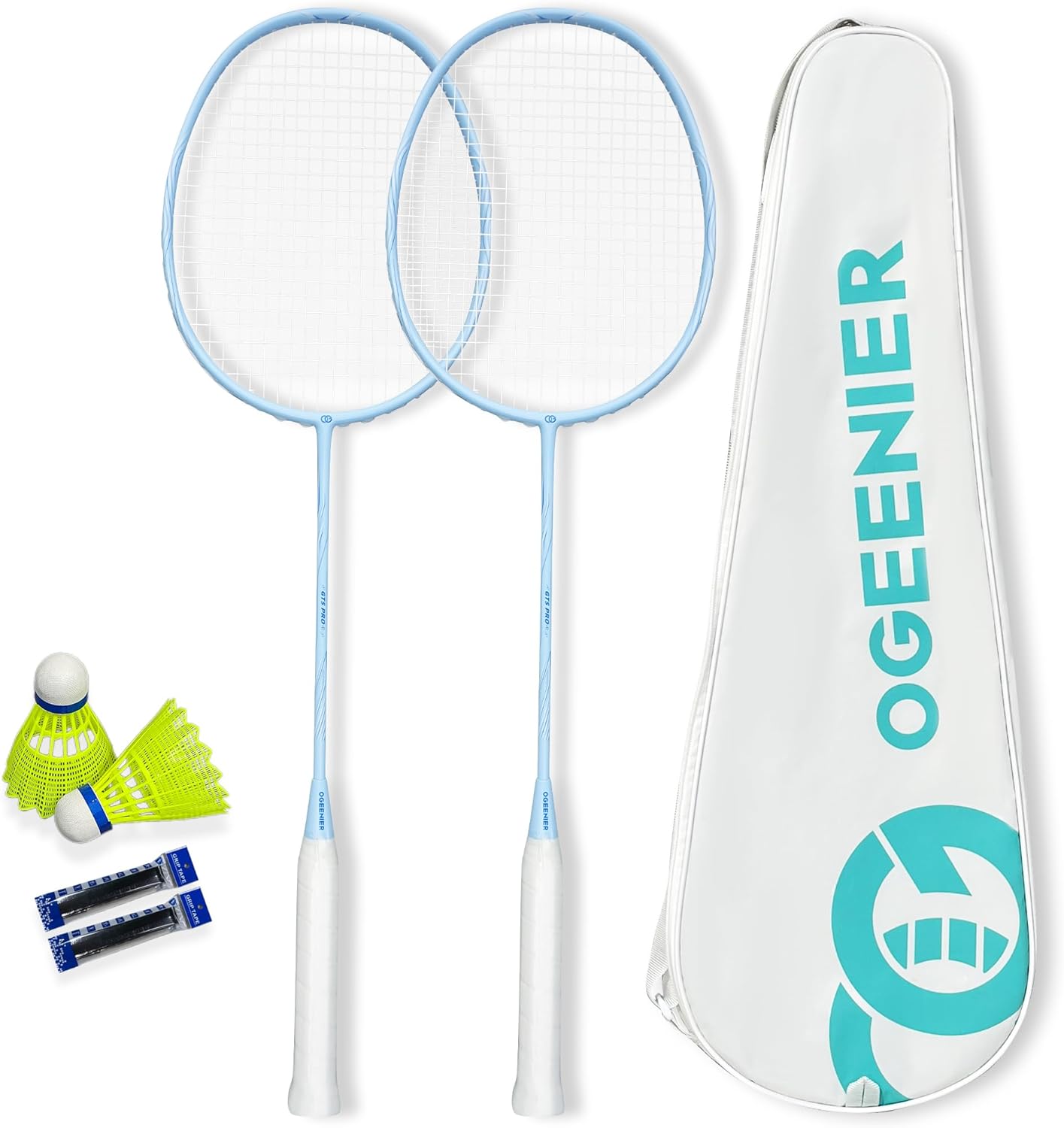 OGEENIER Badminton Racket, Carbon Fiber Badminton Racquet with Carry Case Set for Outdoor Games