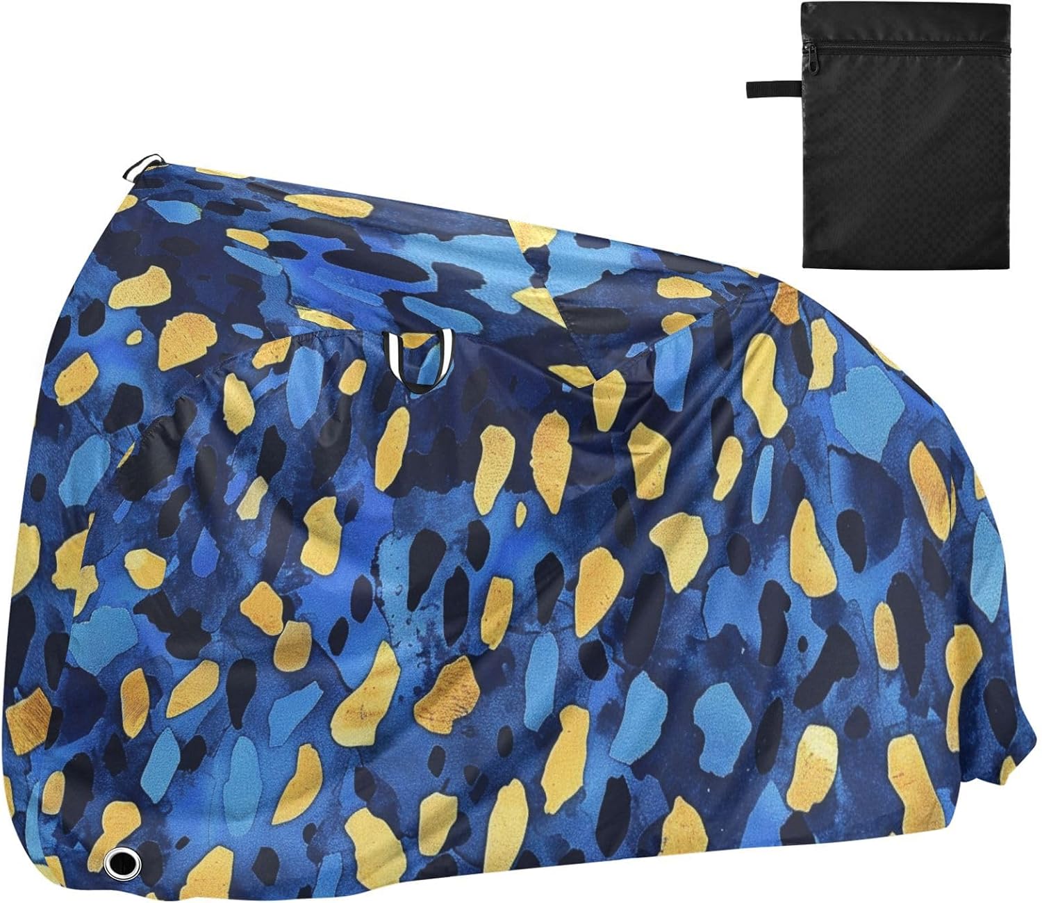 Leopard Print Blue Godlen Cover for Bike Waterproof Outdoor Rain Cover Bikes Storage