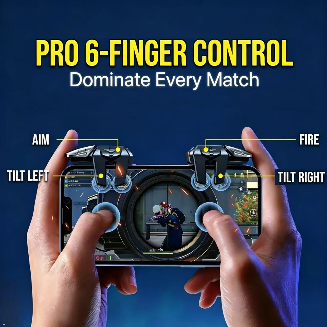 PUBG Mobile Triggers 13 en 1 Combo, 4 GamingTriggers Mobile Phone Game Controller para PUBG/Fortnite/Call of Duty/Rules of Survival, Aim & Fire Trigger para iPhone & Android Phone (Boy)
