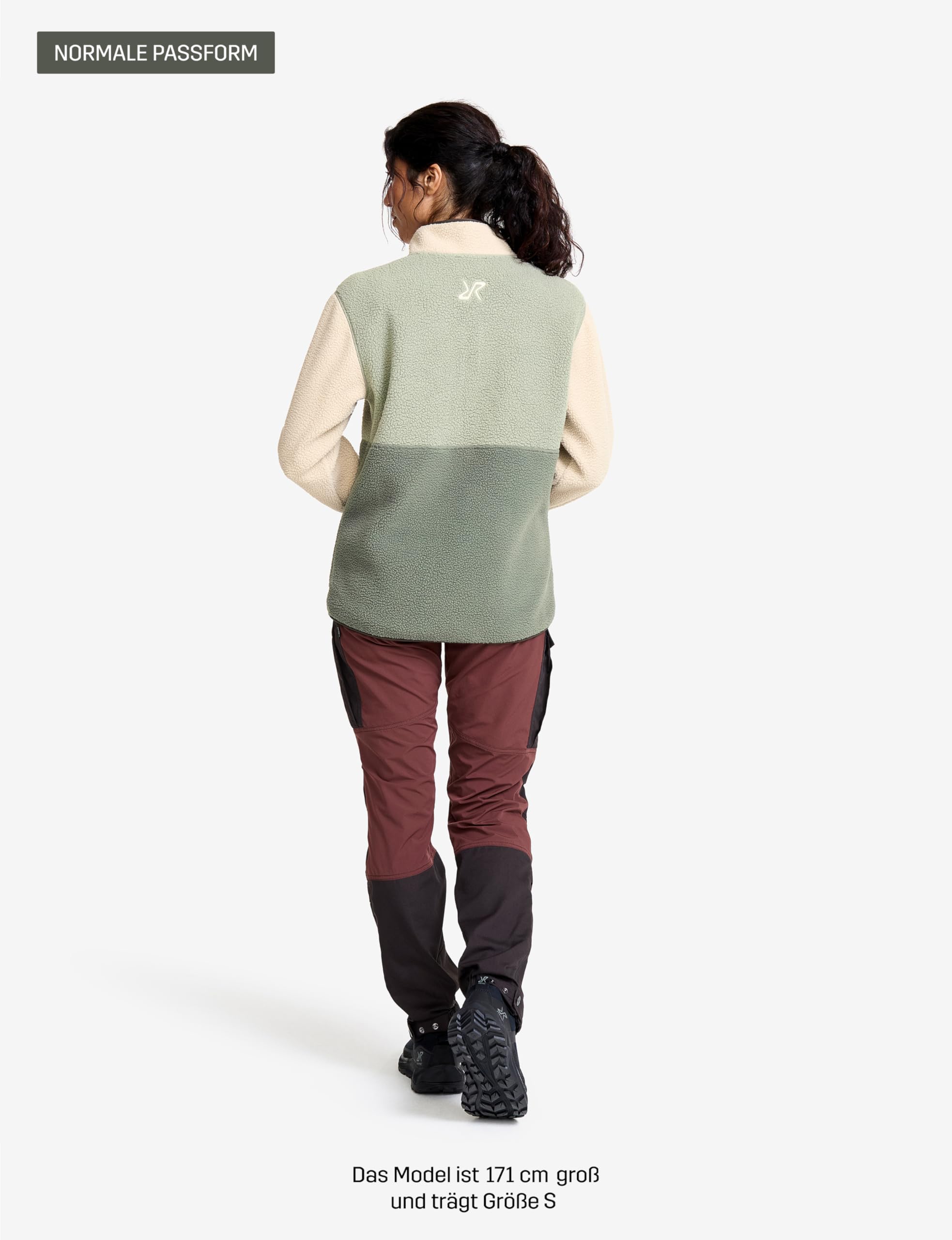 RevolutionRace Canyon Half-Zip Pile Fleece für Damen, Outdoor Teddy Fleecejacken perfekt für Wanderungen und Outdoor-Abenteuer