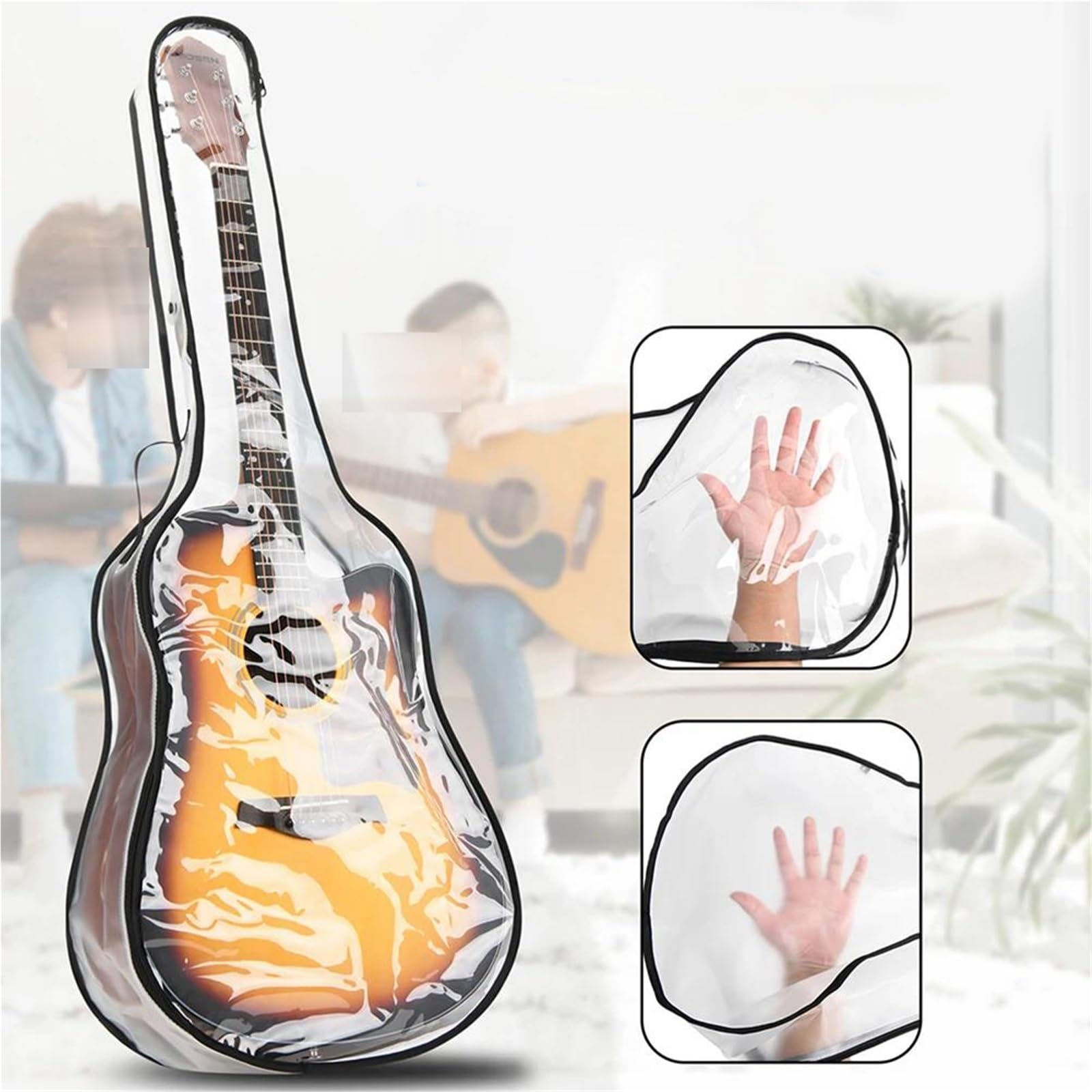 Pokrowiec Przeciwkurzowy Na Gitarę Elektryczną Pogrubiony Miękki Przezroczysty Instrument Zestaw Budowy Gitary