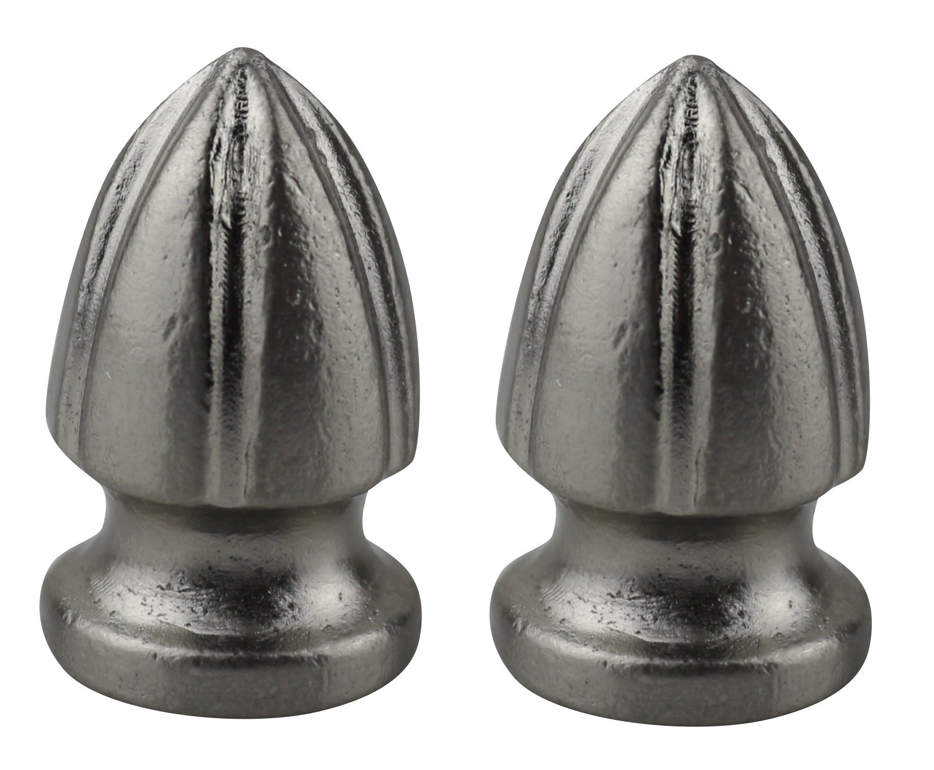Urbanest Set of 2 Wilton Lamp Finial, 1 1/4-inch Tall, Brushed Nickel