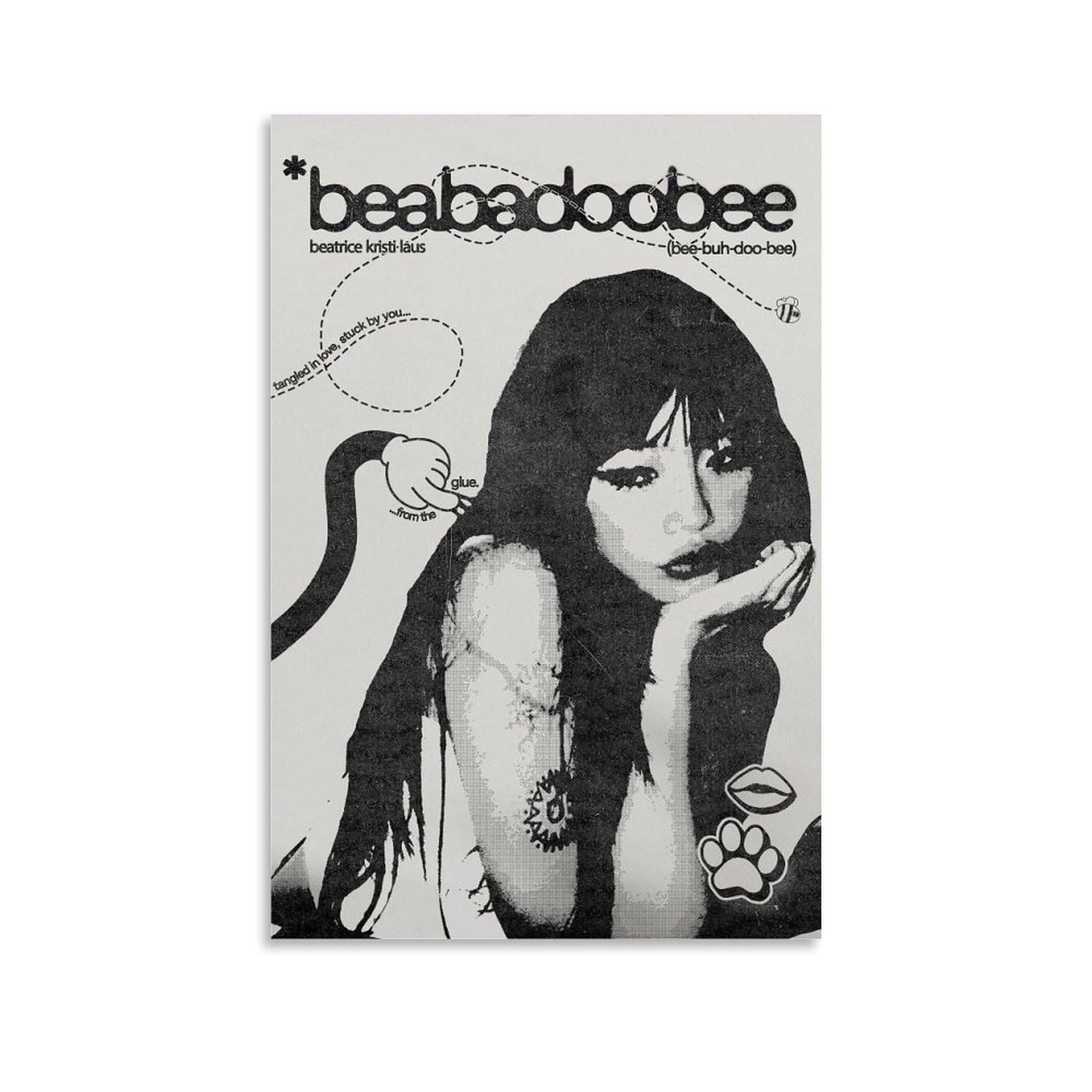 Beabadoobee Poster Music Retro Vintage Cover Canvas Painting Wall Art Picture Home Decor Print For Bedroom Living Room Dorm Study Bar Office 12x18inch(30x45cm)