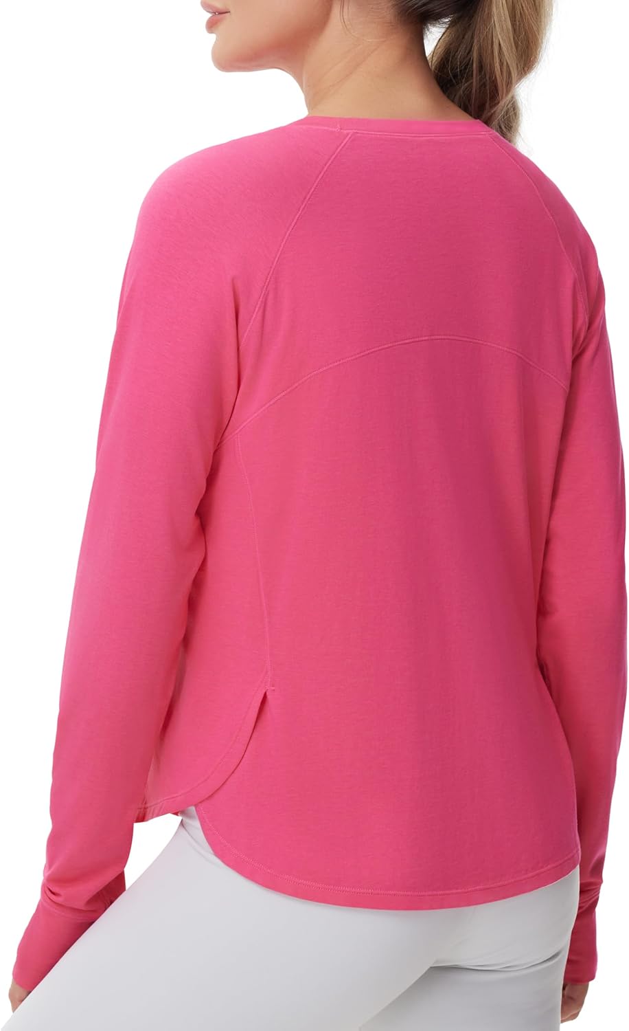 THE GYM PEOPLE Women's Long Sleeve Workout Shirts Side Slits Athletic Yoga Tee Tops with Thumb Hole