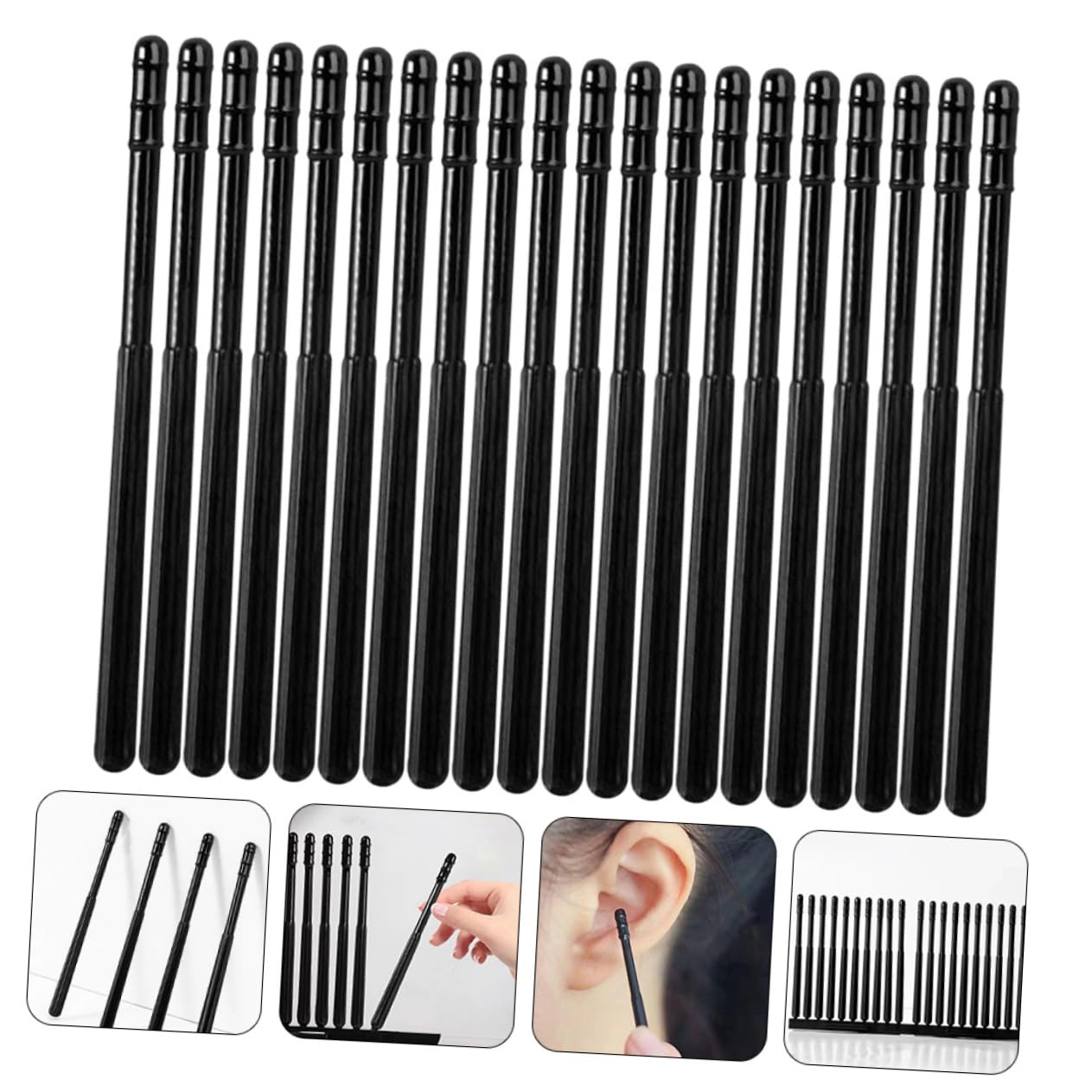 Healvian Sticky Ear Digging Stick Swabs 200pcs Ear Wax Cleaning Tools Easy to Use Sanitary for Ages