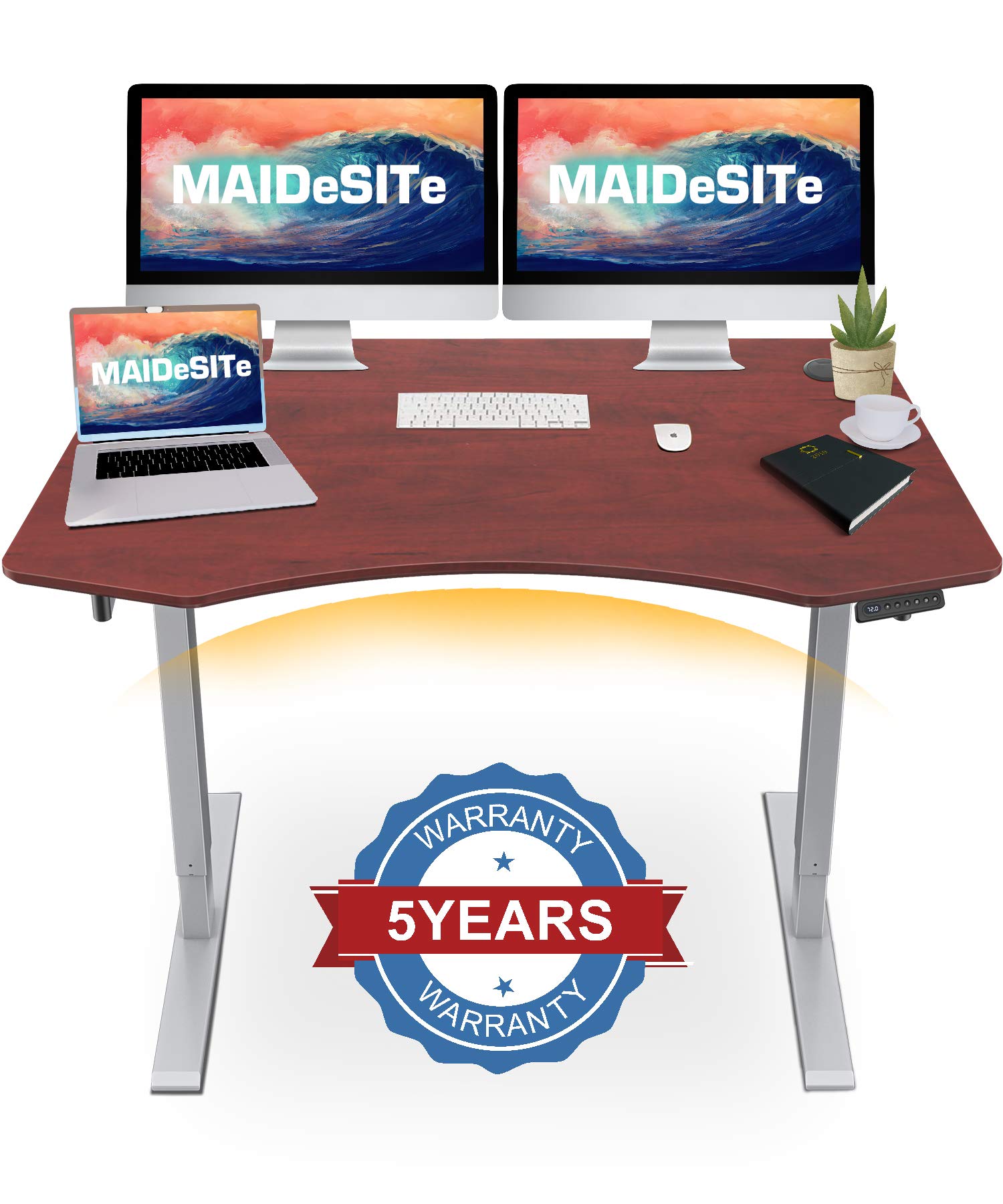 Buy MAIDESITE Dual Motor Standing Desk Sit Stand Desk for Home Office