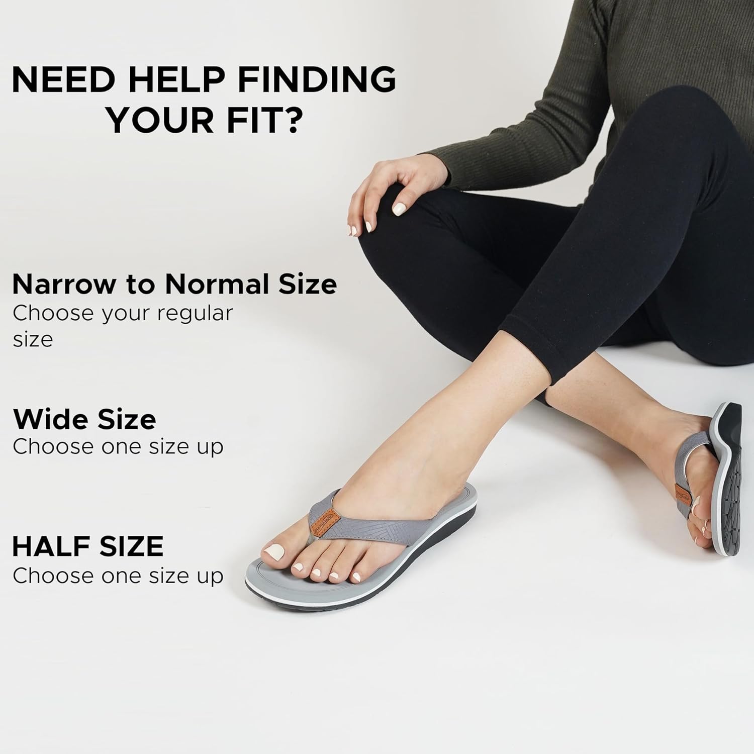 AEROTHOTIC Womens Flip Flops Arch Support Slip On Recovery Plantar Fasciitis Relief Orthotic Slippers – Lightweight Thong Cushioning Sandals Women – Indoor Outdoor Beach Yoga Mat Footbed Footwear 9 Solace Grey image 3 of 6 B0F1DCYT32