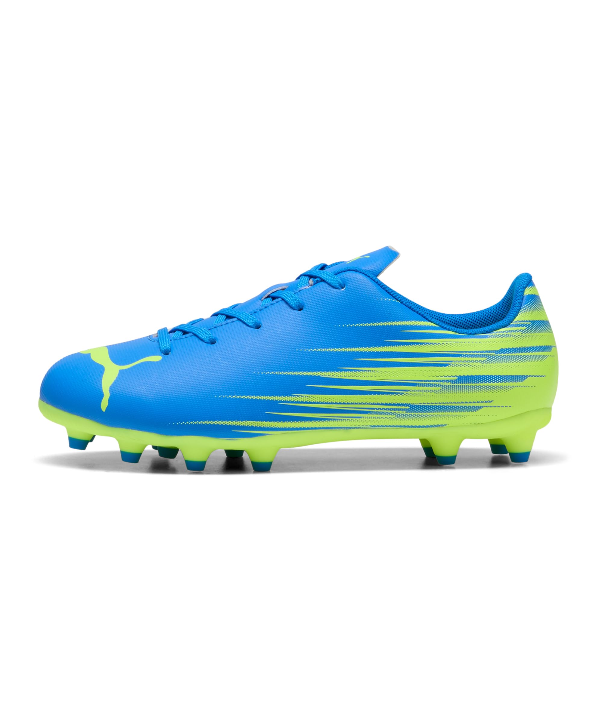 Puma Attacanto II Fg/Ag Jr Fußballschuh für Kinder, unisex, Ultra Blue-Lime Squeeze, 32 EU