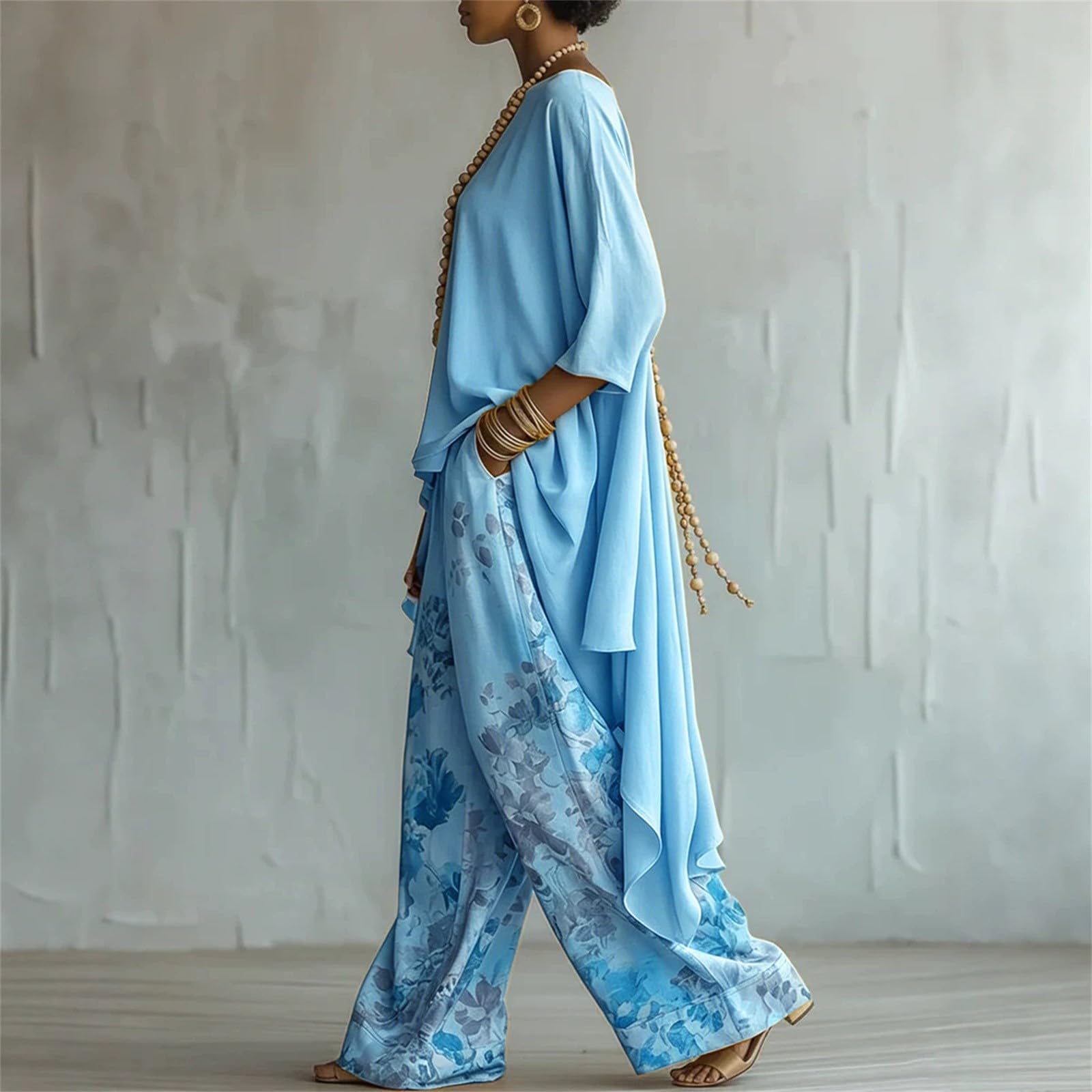 Tute Donna Eleganti 2 Pezzi Completi Palestra Manica Lunga Girocollo Completo Sportiva Tuta Da Ginnastica Casual Set Top E Pantaloni a Gamba Larga Tute Per Jogging Yoga Fitness Autunnale Invernale