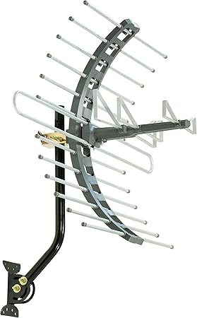 GE 29884 Pro Outdoor/Attic Mount Antenna - Long Range with Compact Design Outdoor / Attic HDTV Antenna for VHF / UHF Channels - 70 Mile Range GE 29884 Pro Outdoor/Attic Mount Antenna - Long Range with Compact Design Outdoor / Attic HDTV Antenna for VHF / UHF Channels - 70 Mile Range