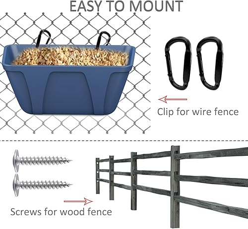Miniatura 4 de Comedero colgante de pollo para cabras, ovejas, ciervos, aves de corral, pato, valla de pollo, contenedor de alimentación para ganado, suministros