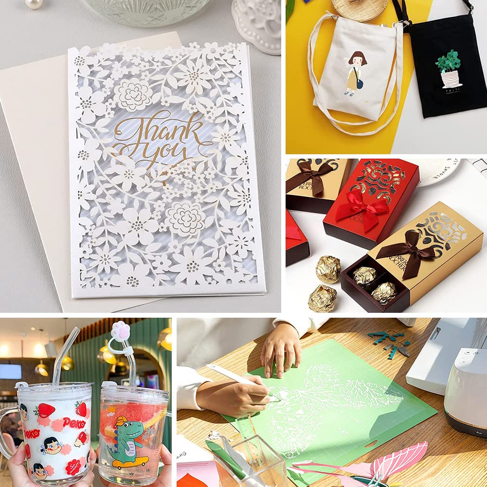 Tappetini Da Taglio Per Cricut Joy - 10 Pezzi Omtofo, 4.5x12 E 4.5x6.5 Pollici, Grip Variabile - Foto 8