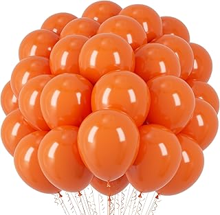 Voircoloria Orange Balloons, 66pack 12inch Burnt Orange Latex Party Balloons for Thanksgiving Day, Fall Theme Party, Wedding, Birthday, Halloween, Baby Shower, Anniversary Party Decorations