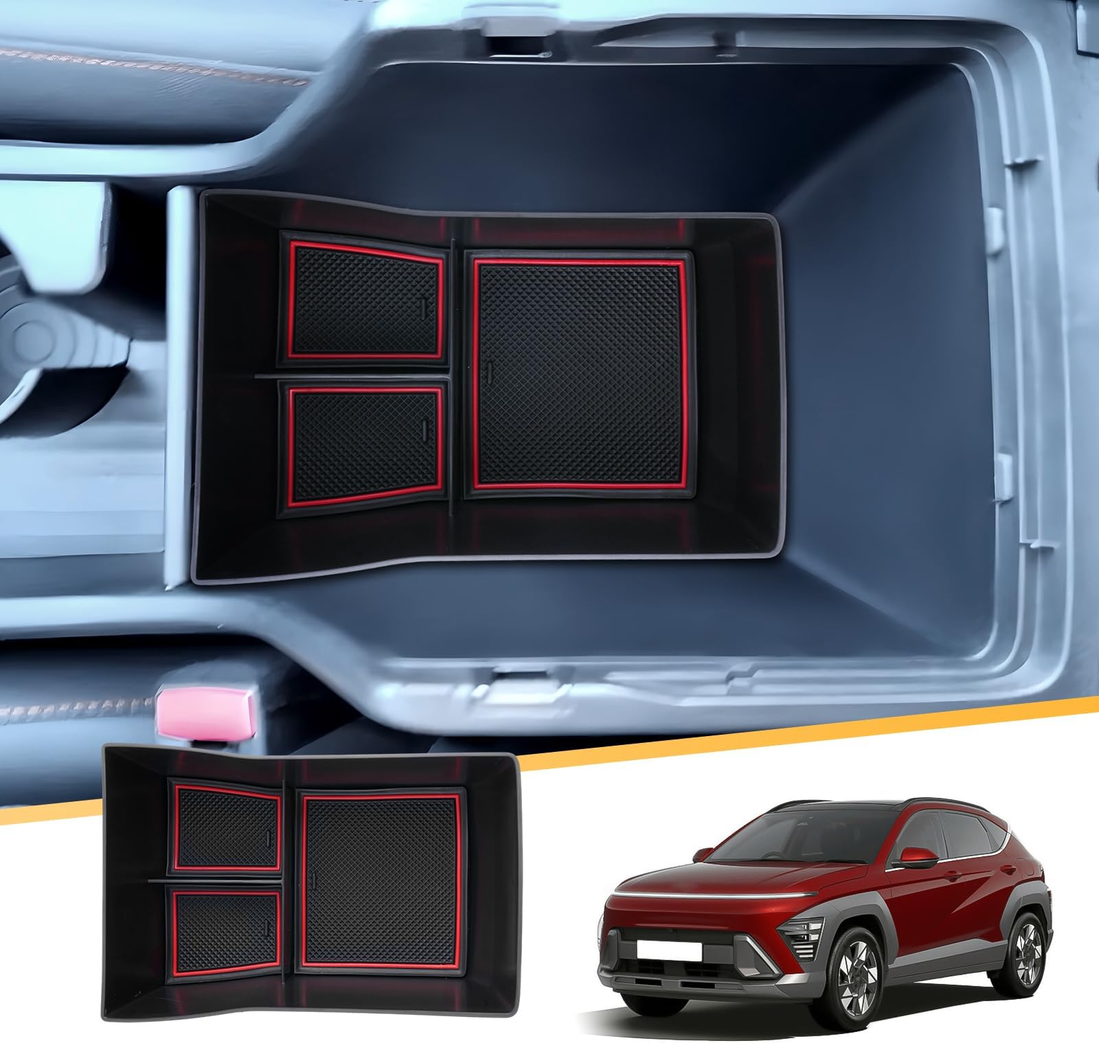 Porta Occhiali Da Sole Per Skoda Enyaq IV 2021-2023, JITEM Organizer Parasole In ABS, Vano Portaoggetti Interno Auto, Grigio - 2