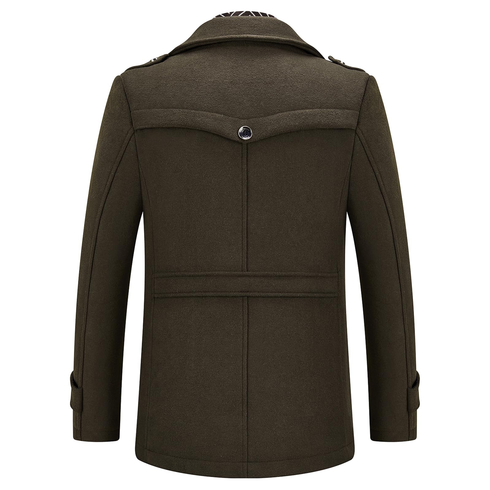 Abrigo para hombre de lana de invierno cálido para hombre, abrigo grueso para negocios, Slim Fit Overcoat, café, XXXL