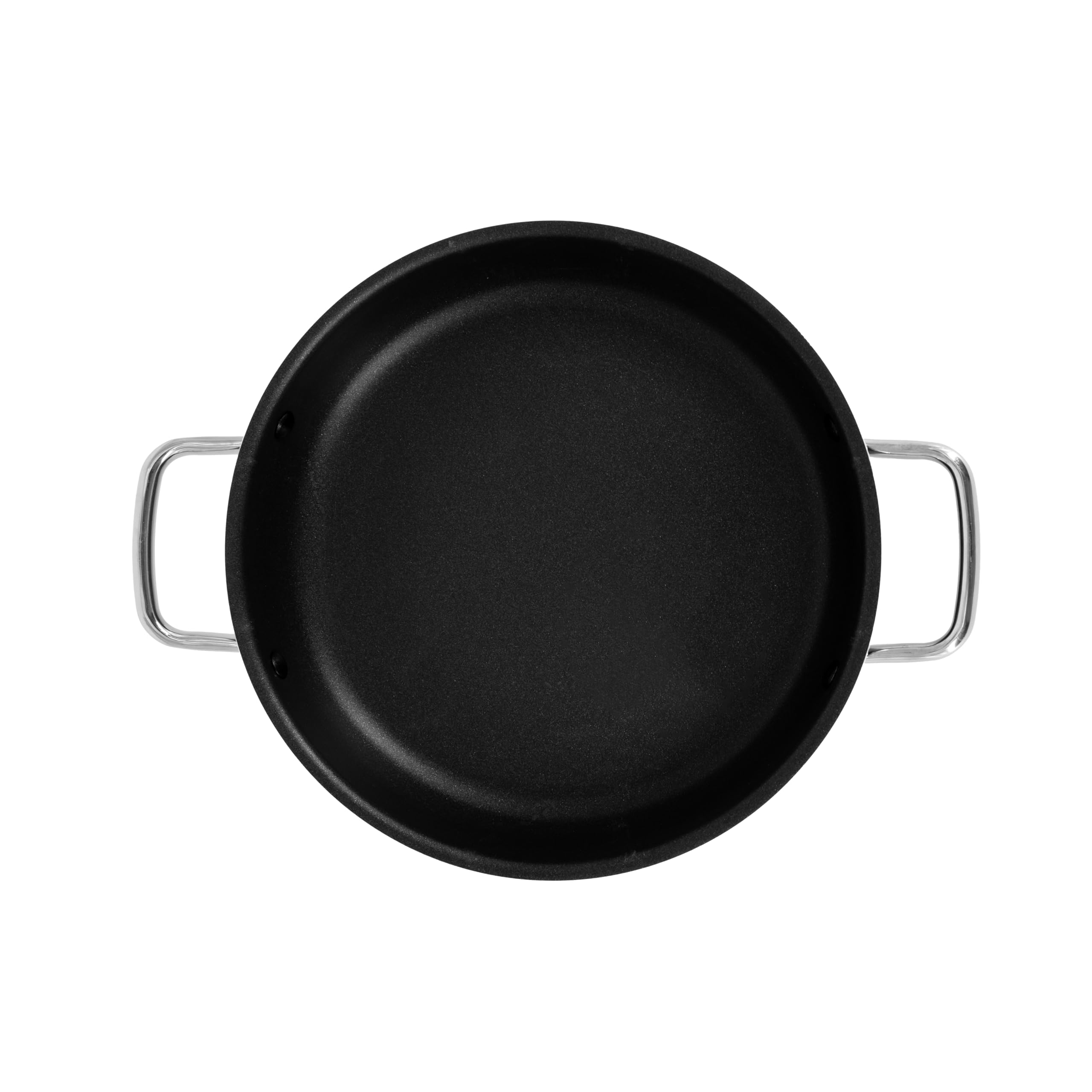 zanetti, Tegame antiaderente cm 32 Spessore 2.5 mm Adatta a tutti piano di cottura incluso Induzione Manici Acciao Interno color Nero Esterno Nero